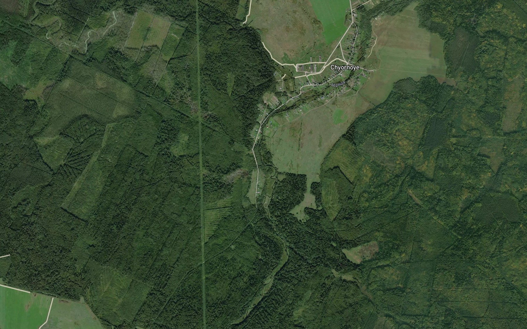 Satellite map of the Chernaya