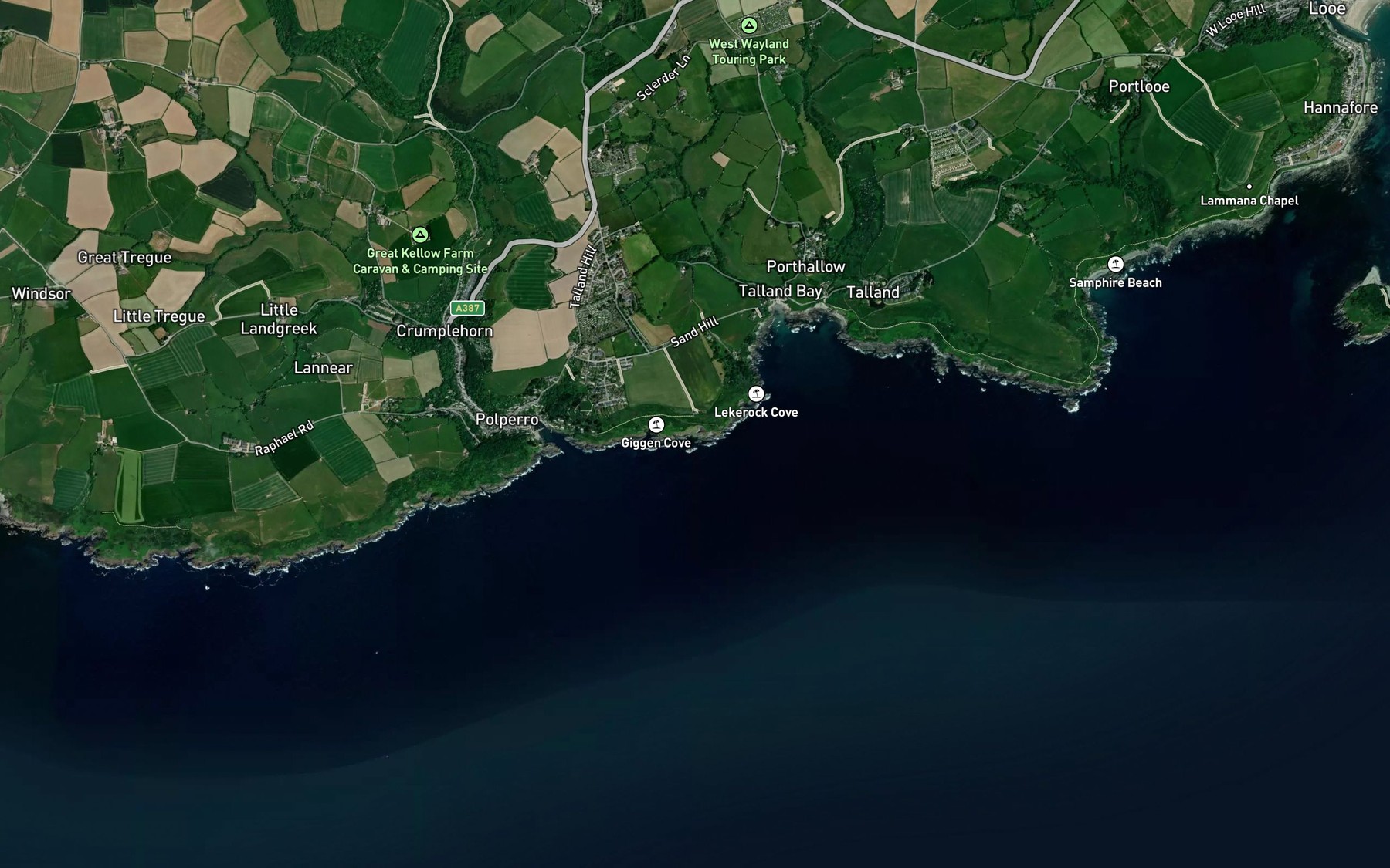 Satellite map of the High Cove