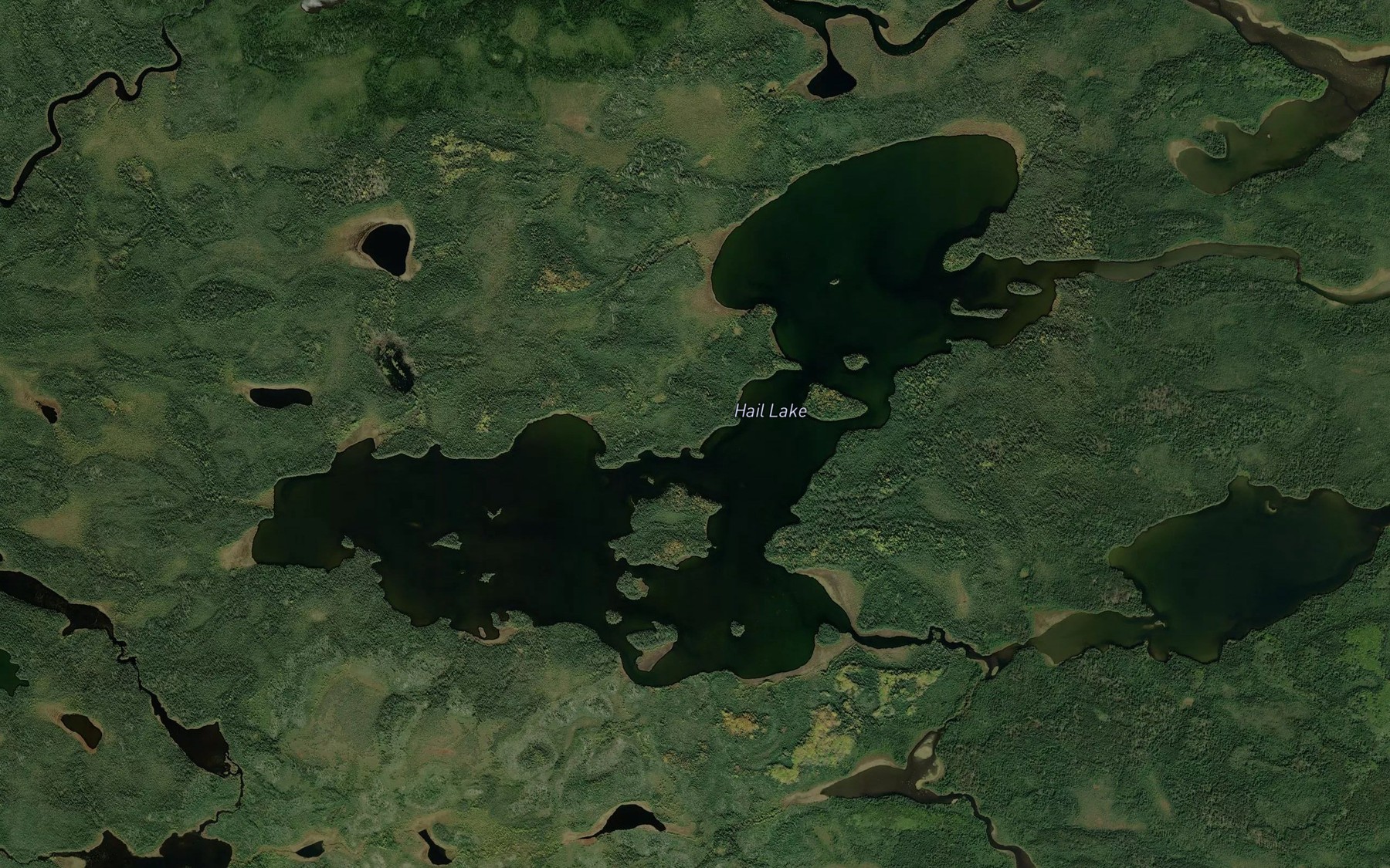 Satellite map of the Hail Lake