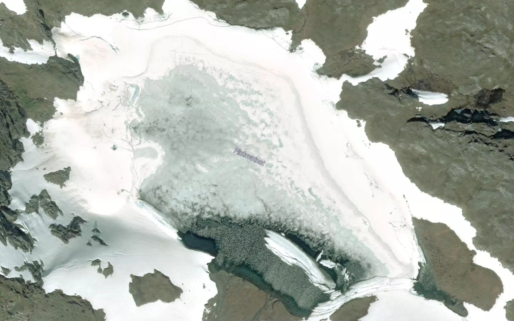 Satellite map of the Pistavatnet