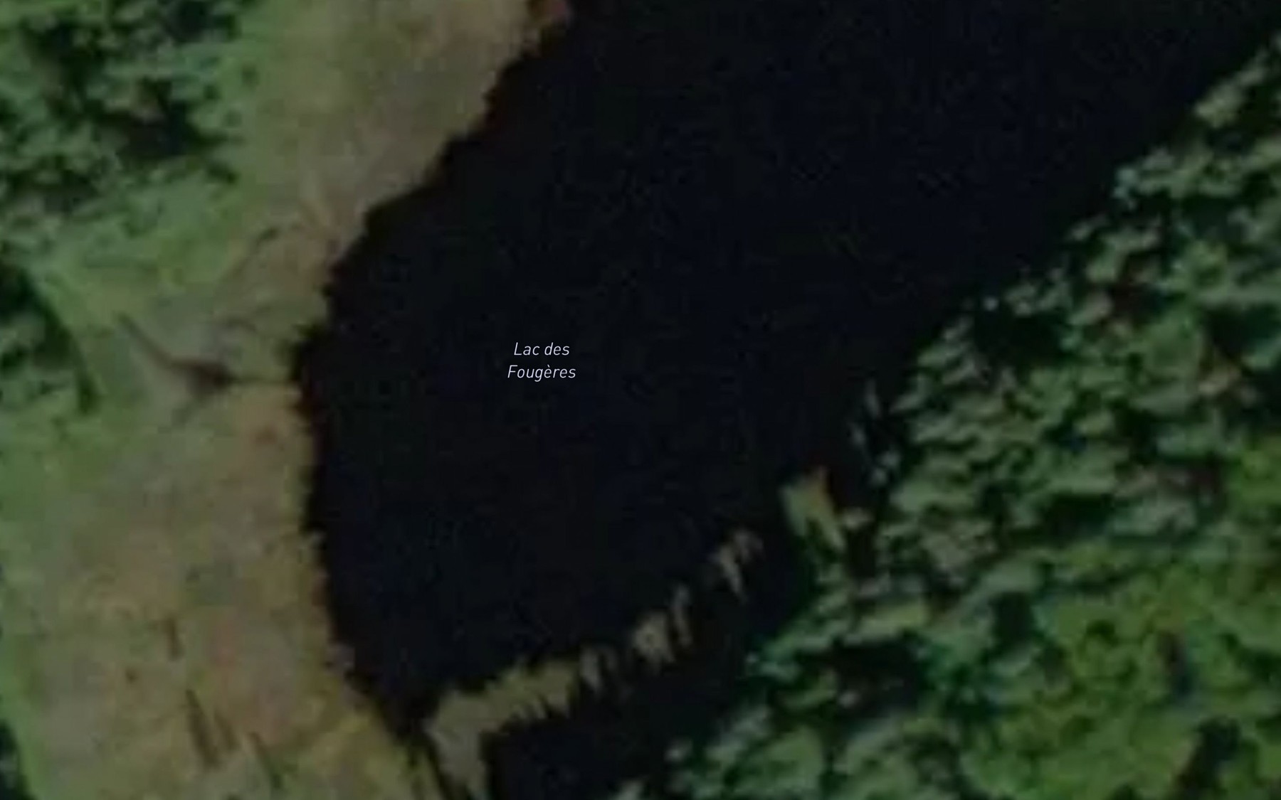 Satellite map of the Lac des Fougeres