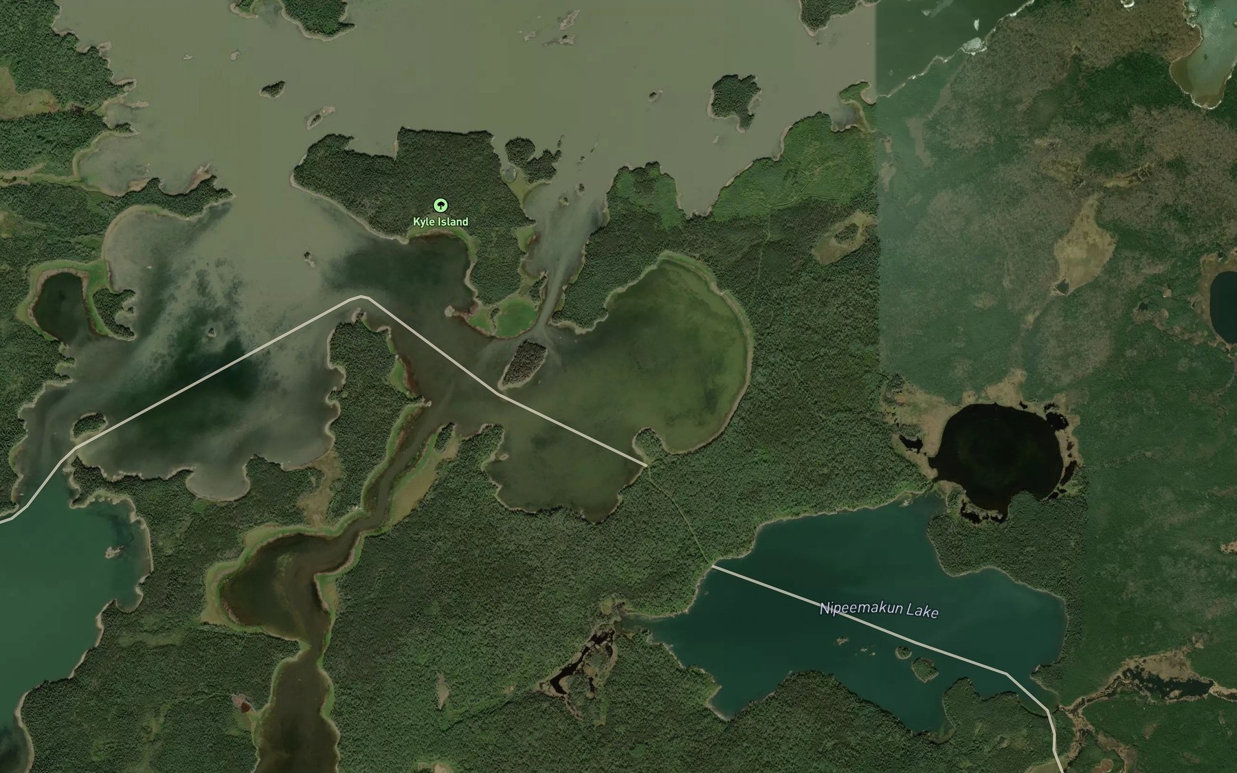 Satellite map of the Kanotaypanik Bay