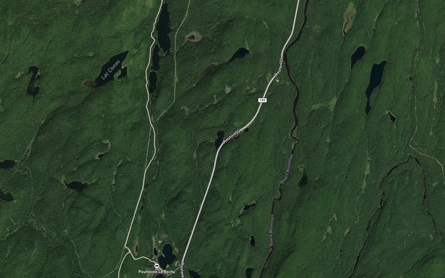 Satellite map of the Lac Meleze