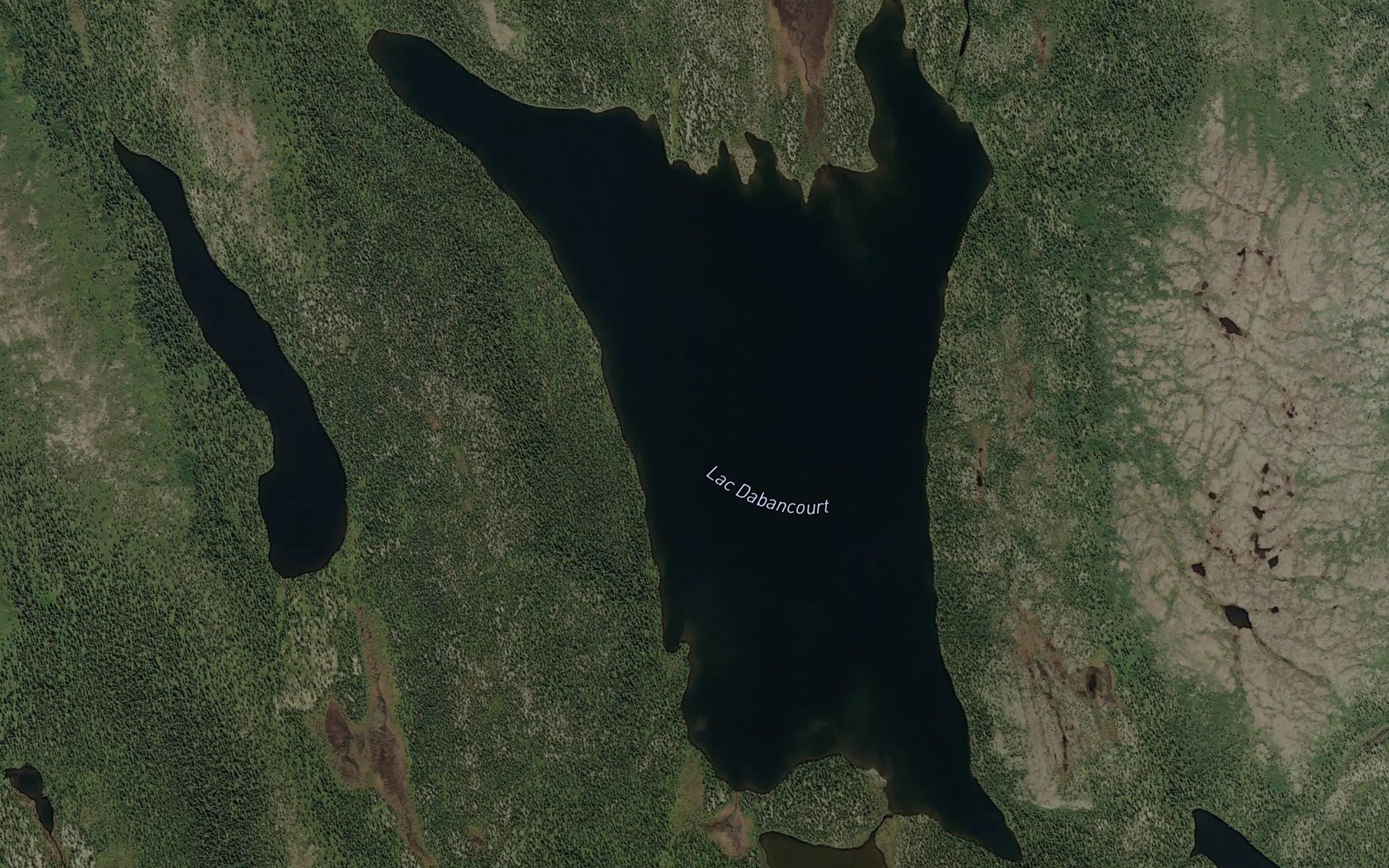 Satellite map of the Lac Dabancourt