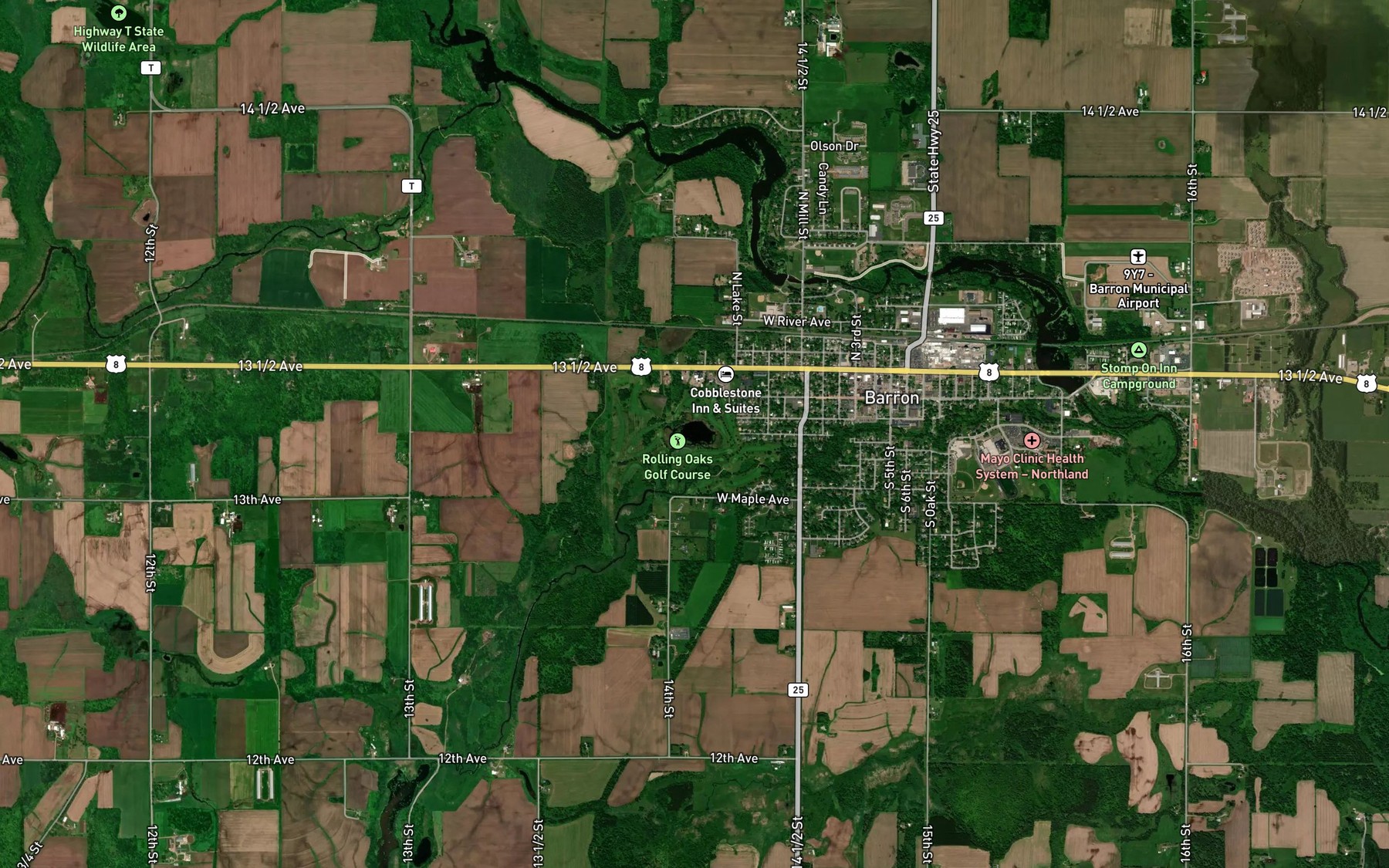 Satellite map of the Little Lake