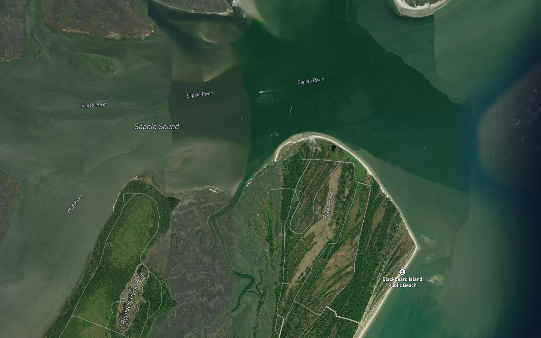 Satellite map of the Honeymoon Creek