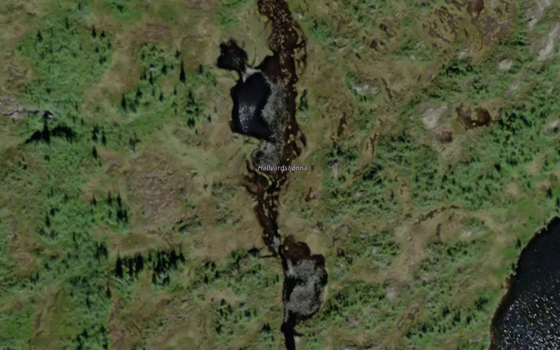Satellite map of the Hallvardtjonna