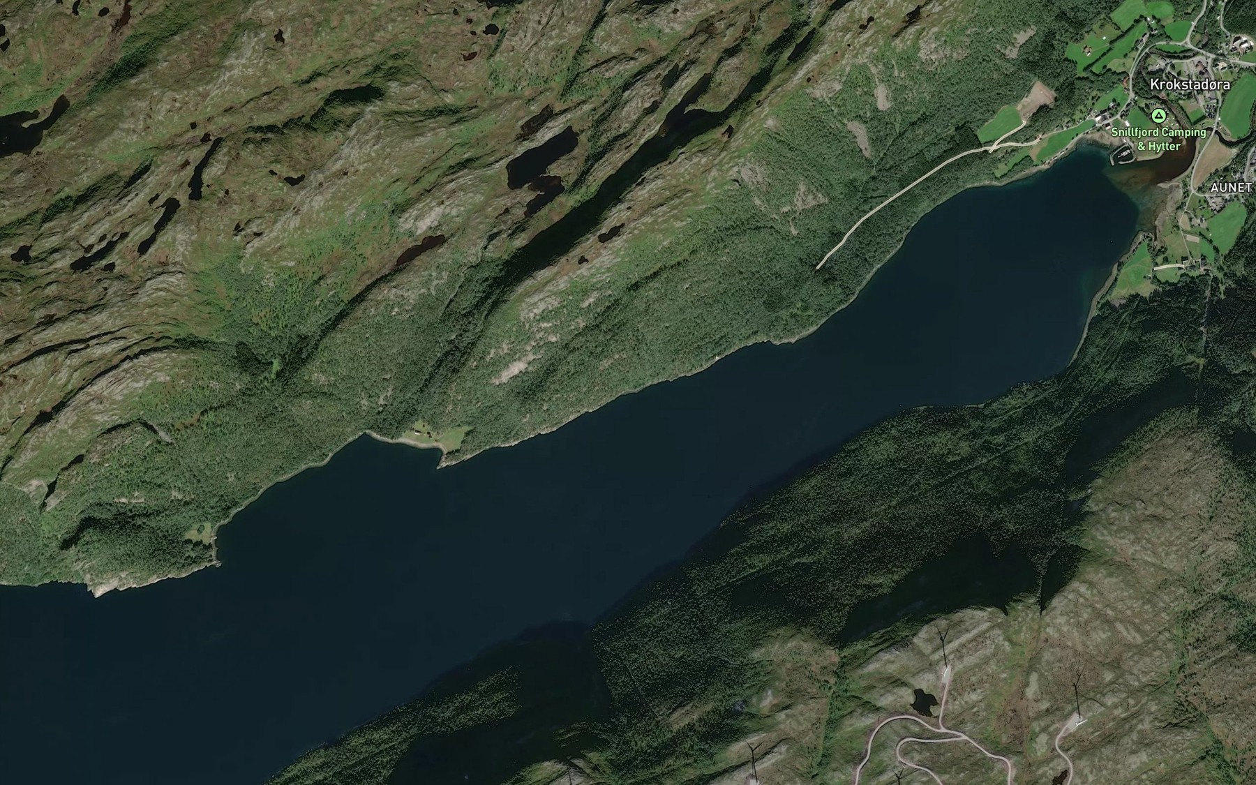 Satellite map of the Seljevika