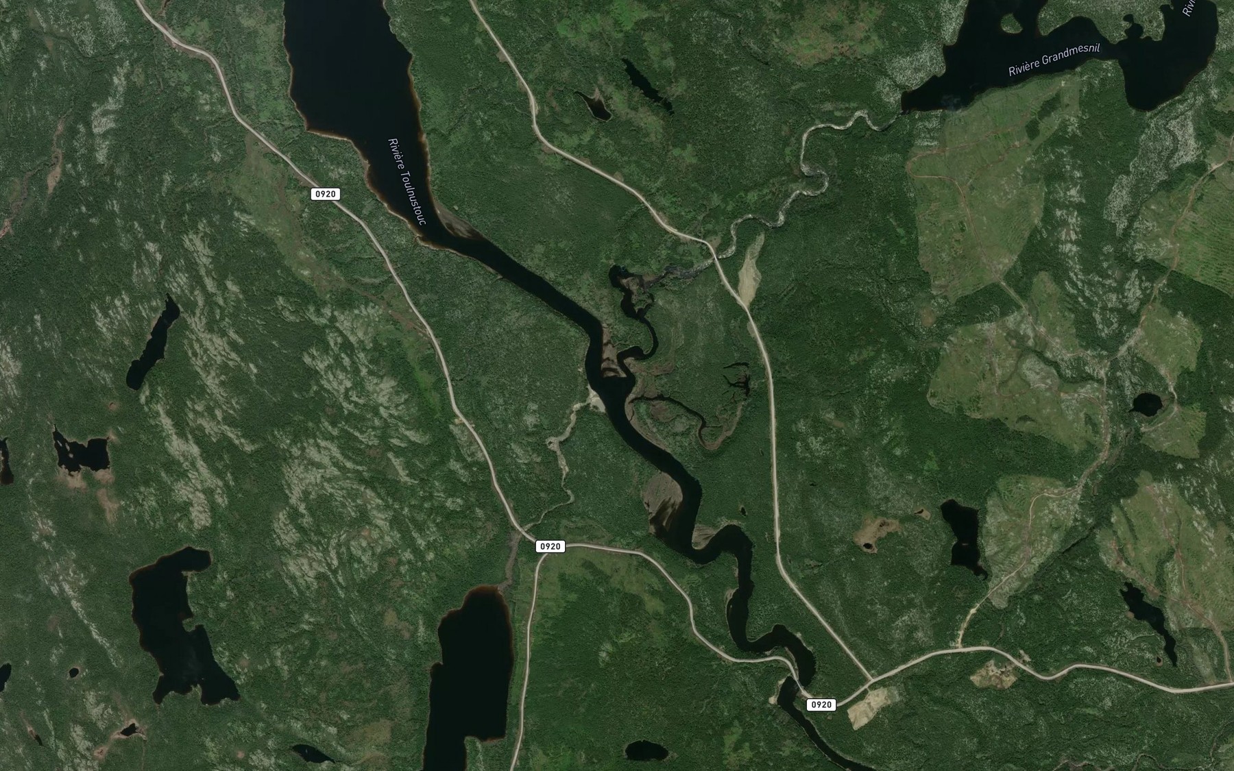Satellite map of the Riviere Grandmesnil