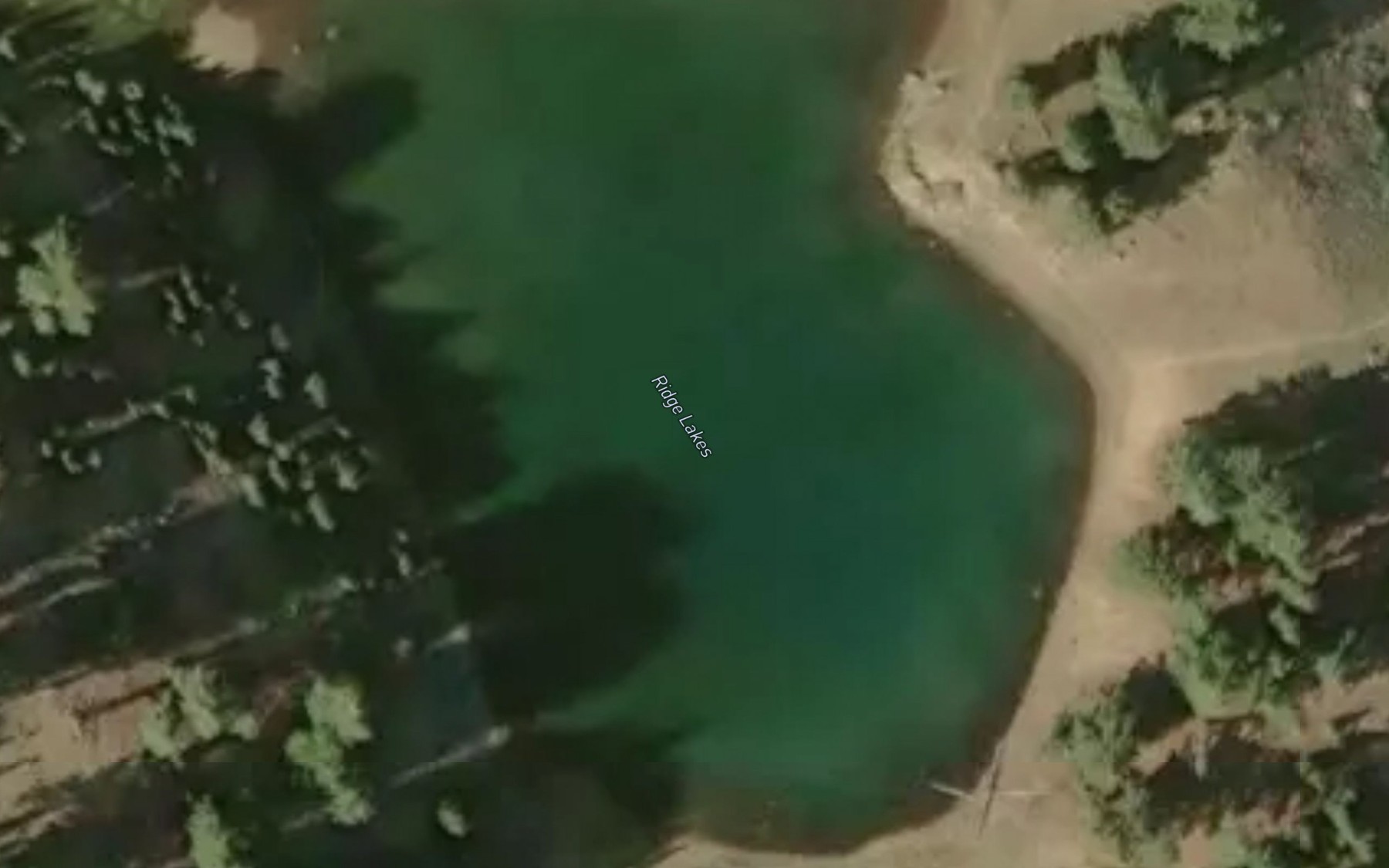 Satellite map of the Ridge Lakes