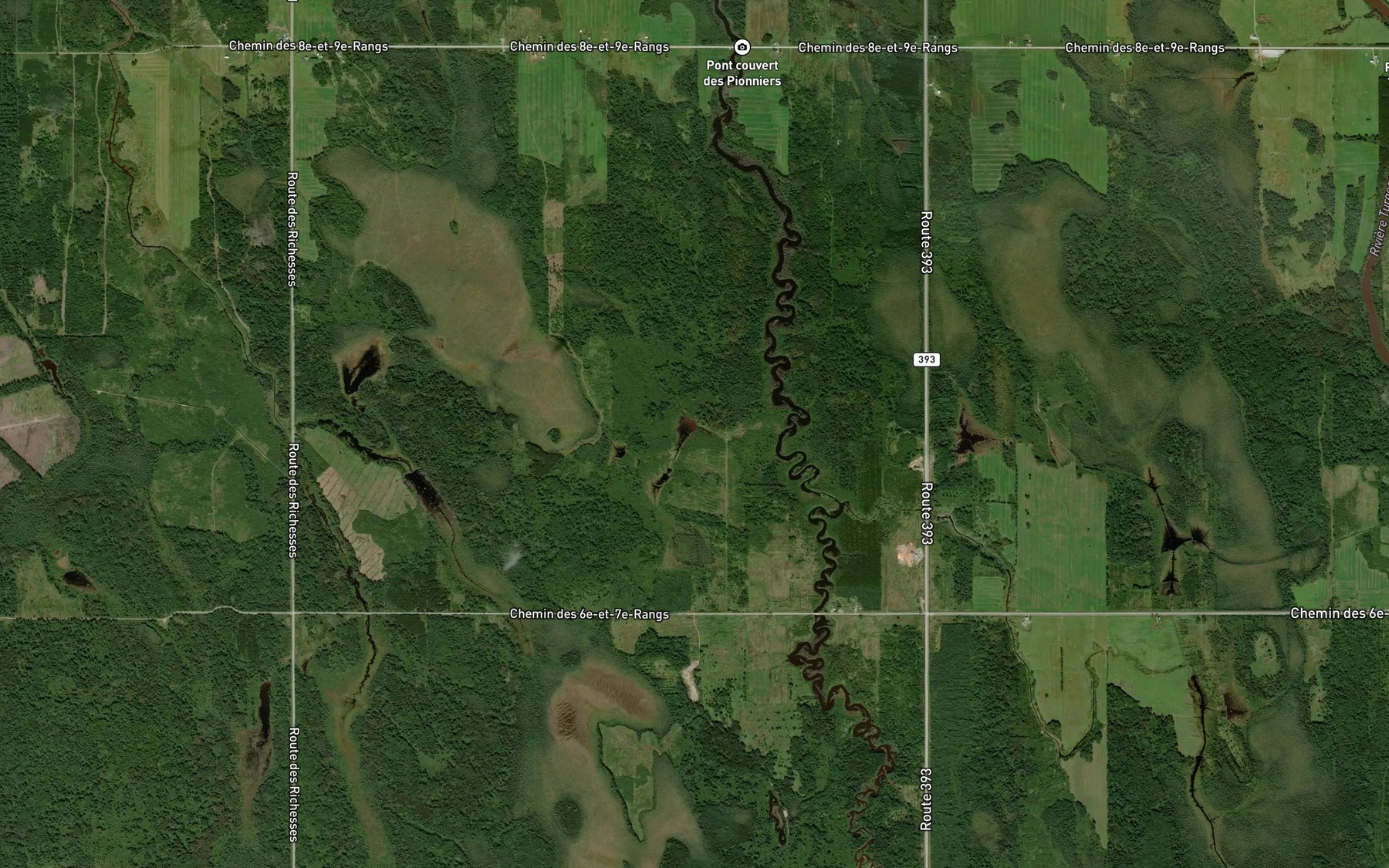 Satellite map of the Branche Dufour