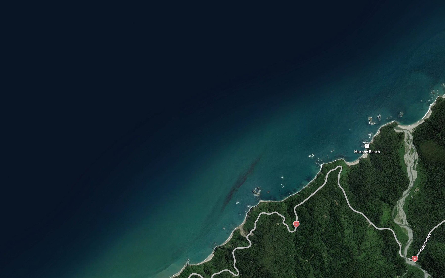 Satellite map of the Harvey Creek