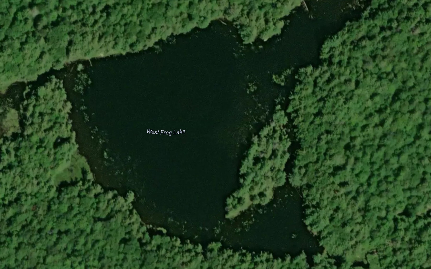 Satellite map of the West Frog Lake