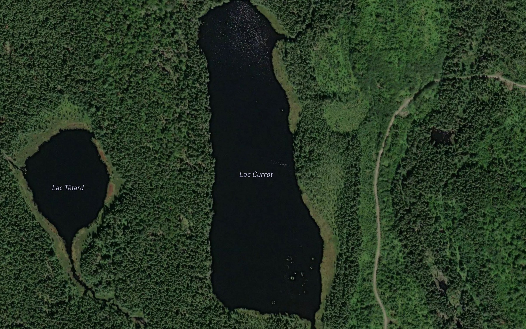 Satellite map of the Lac Currot