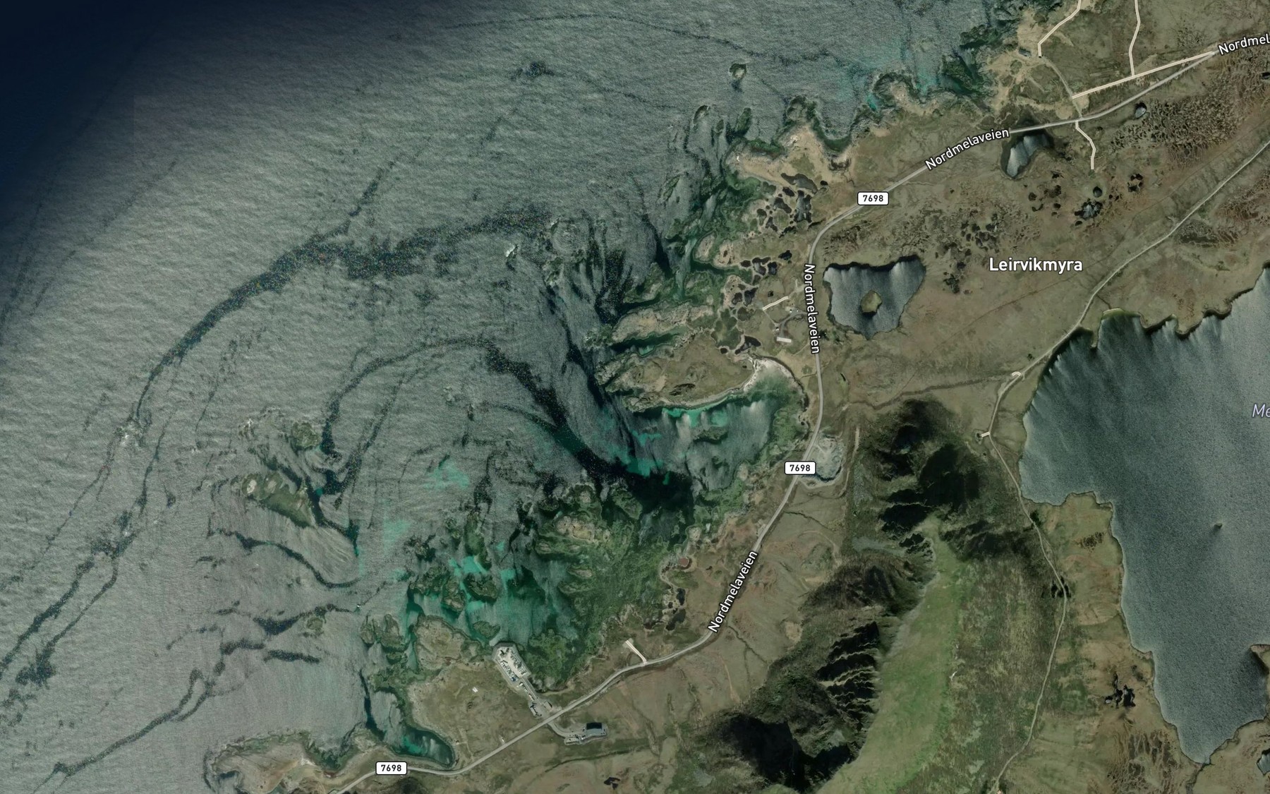 Satellite map of the Litllandsvika
