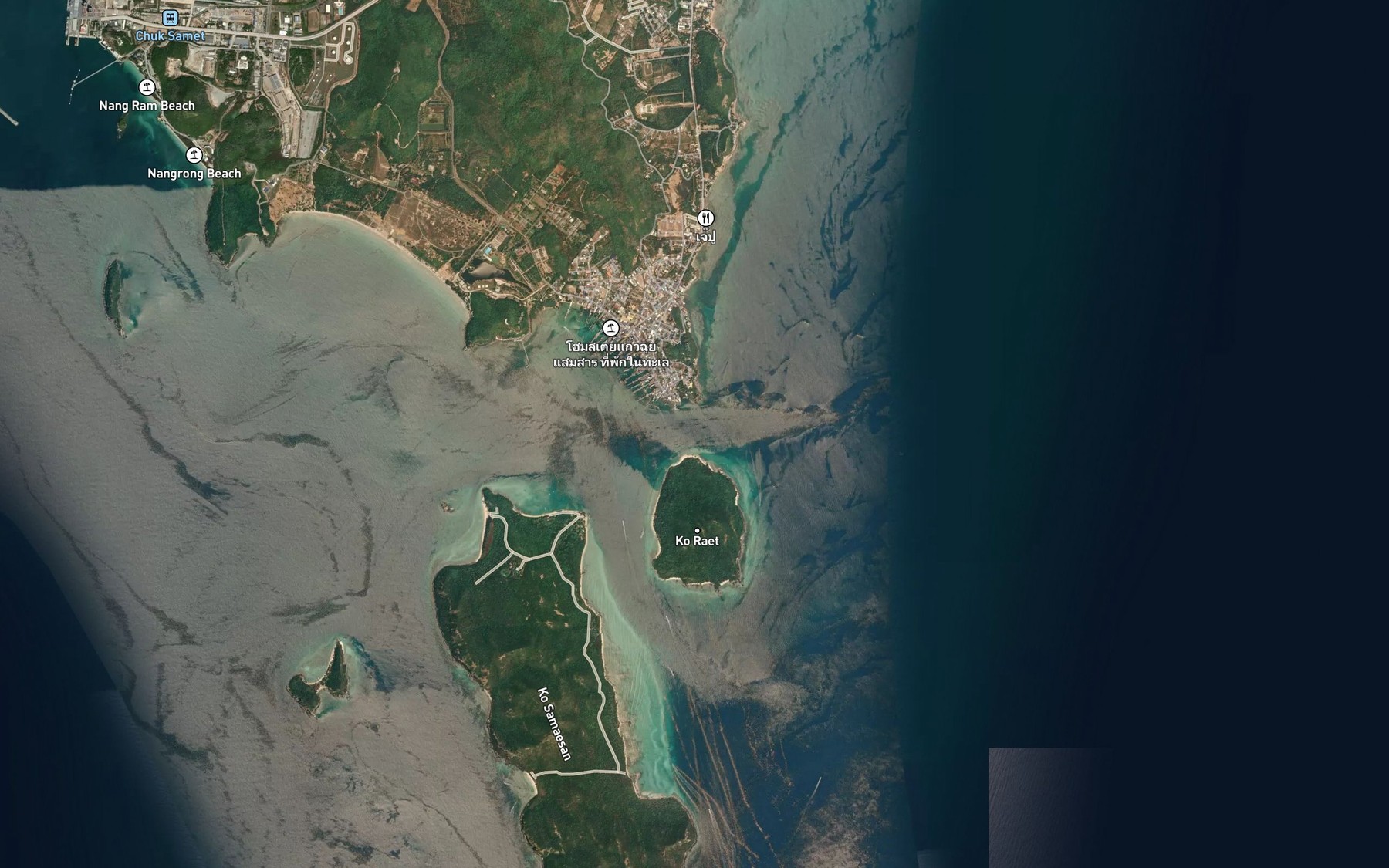 Satellite map of the Chong Samae San