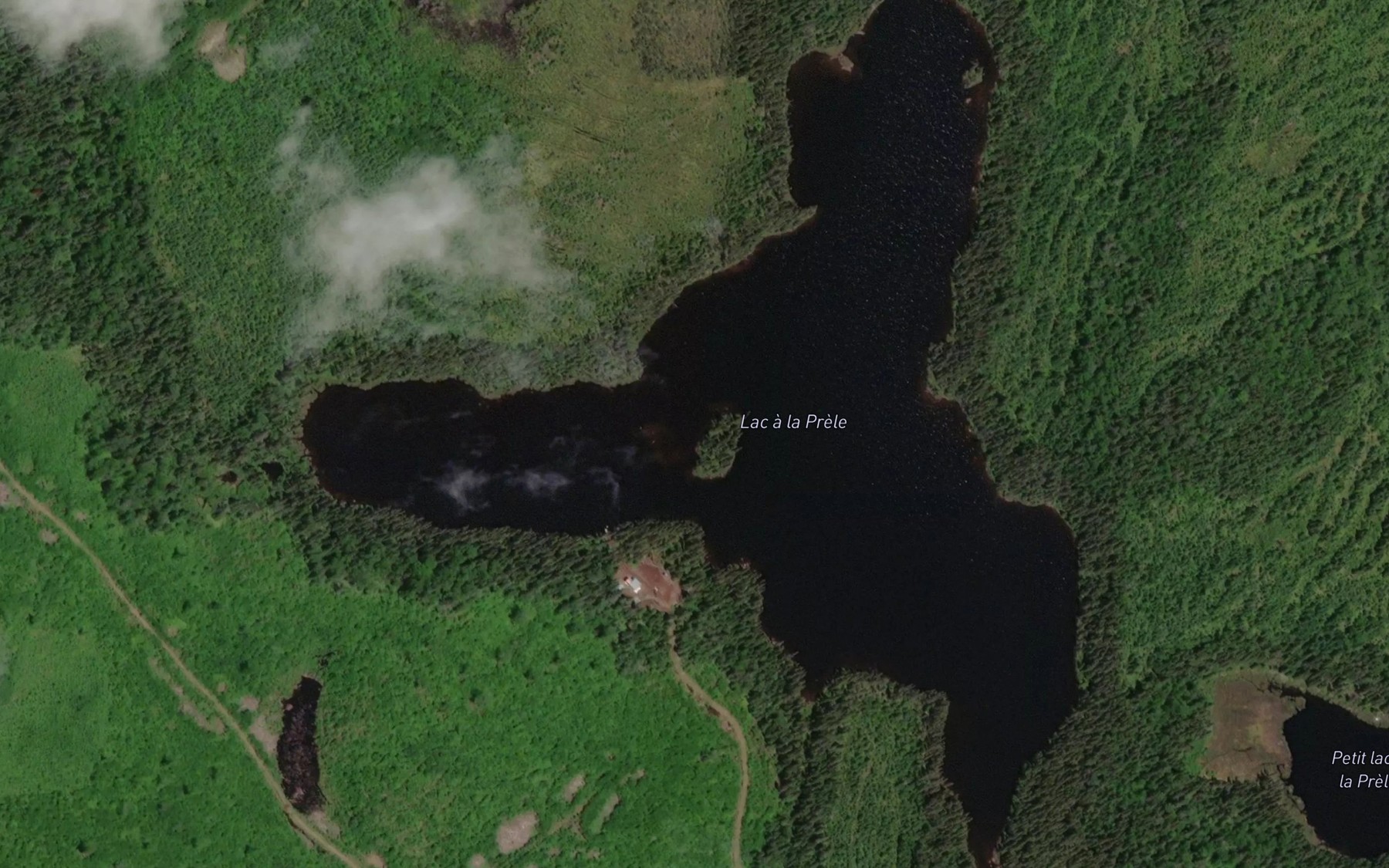 Satellite map of the Lac a la Prele