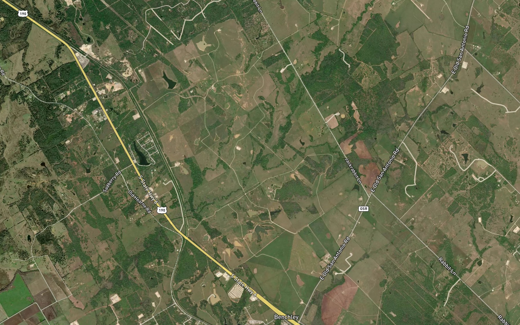 Satellite map of the Walker Creek