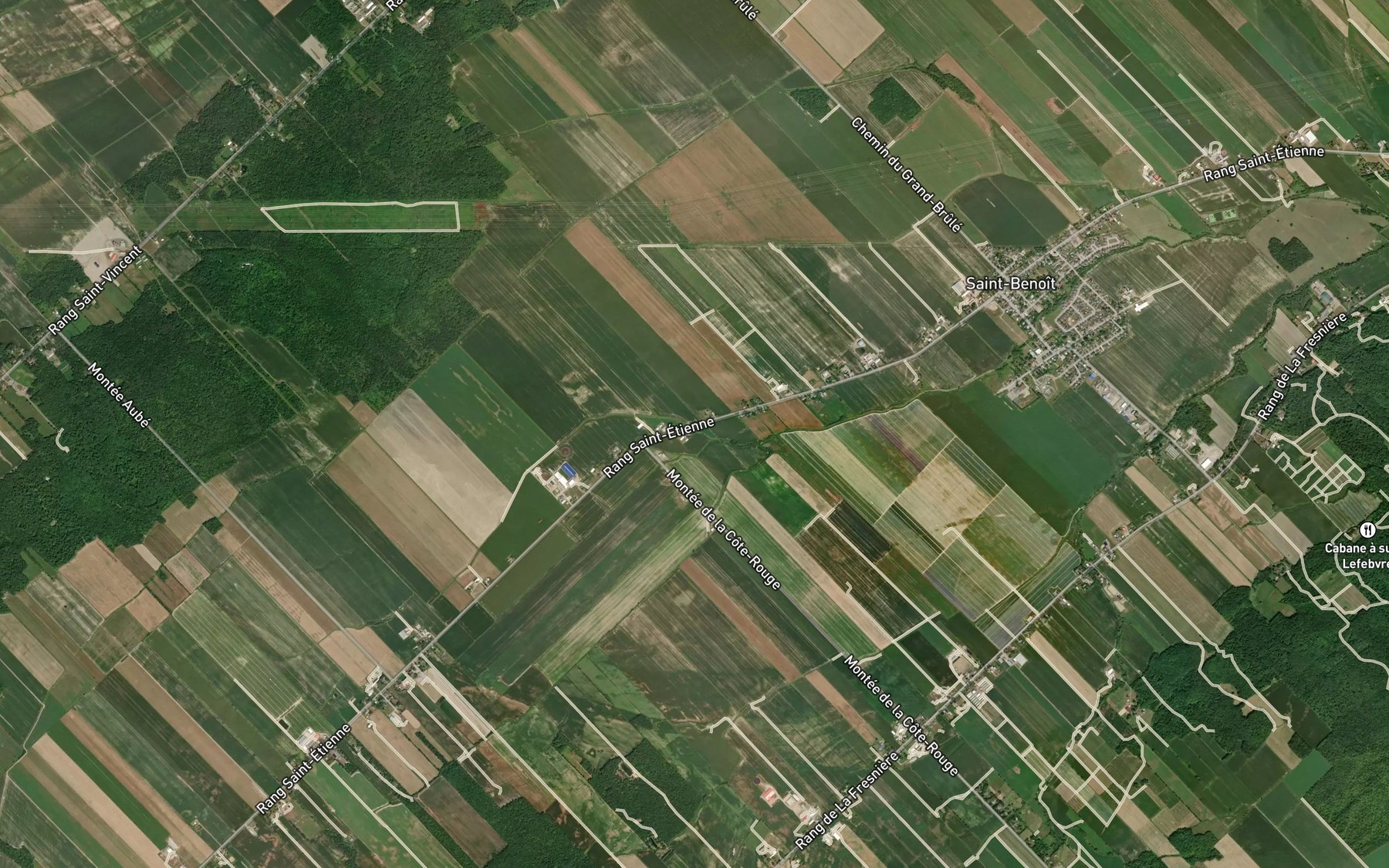 Satellite map of the Ruisseau Proulx