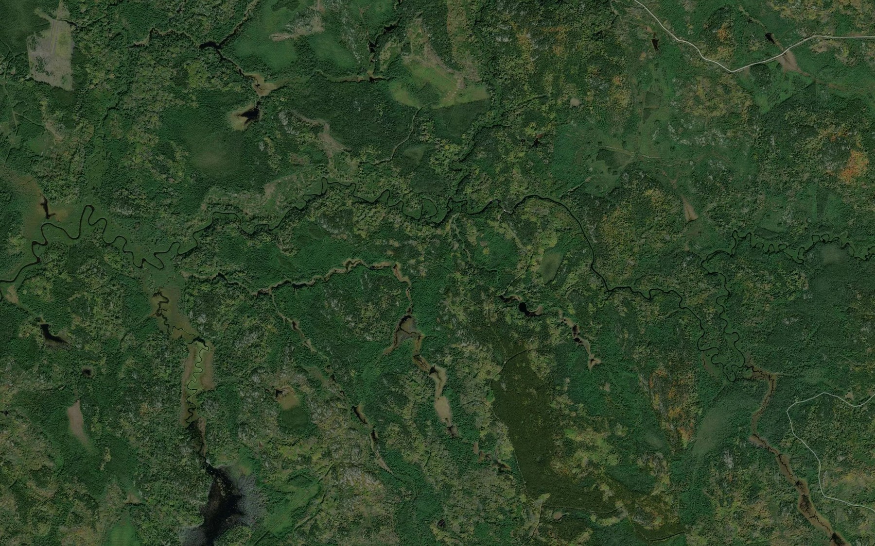 Satellite map of the Cochenour Creek