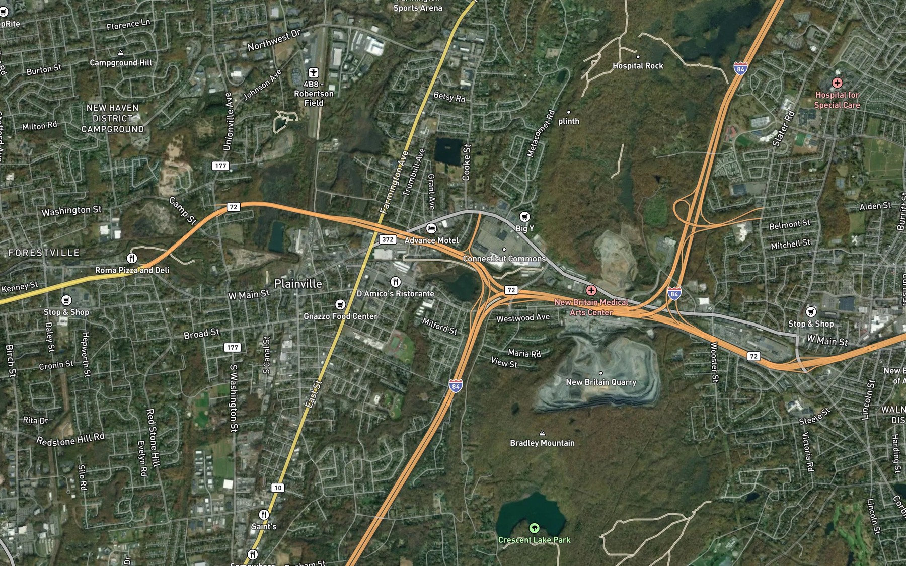 Satellite map of the Trout Brook Number 1