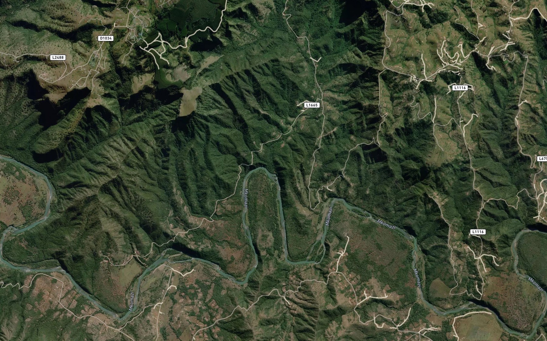 Satellite map of the Ngwegwe