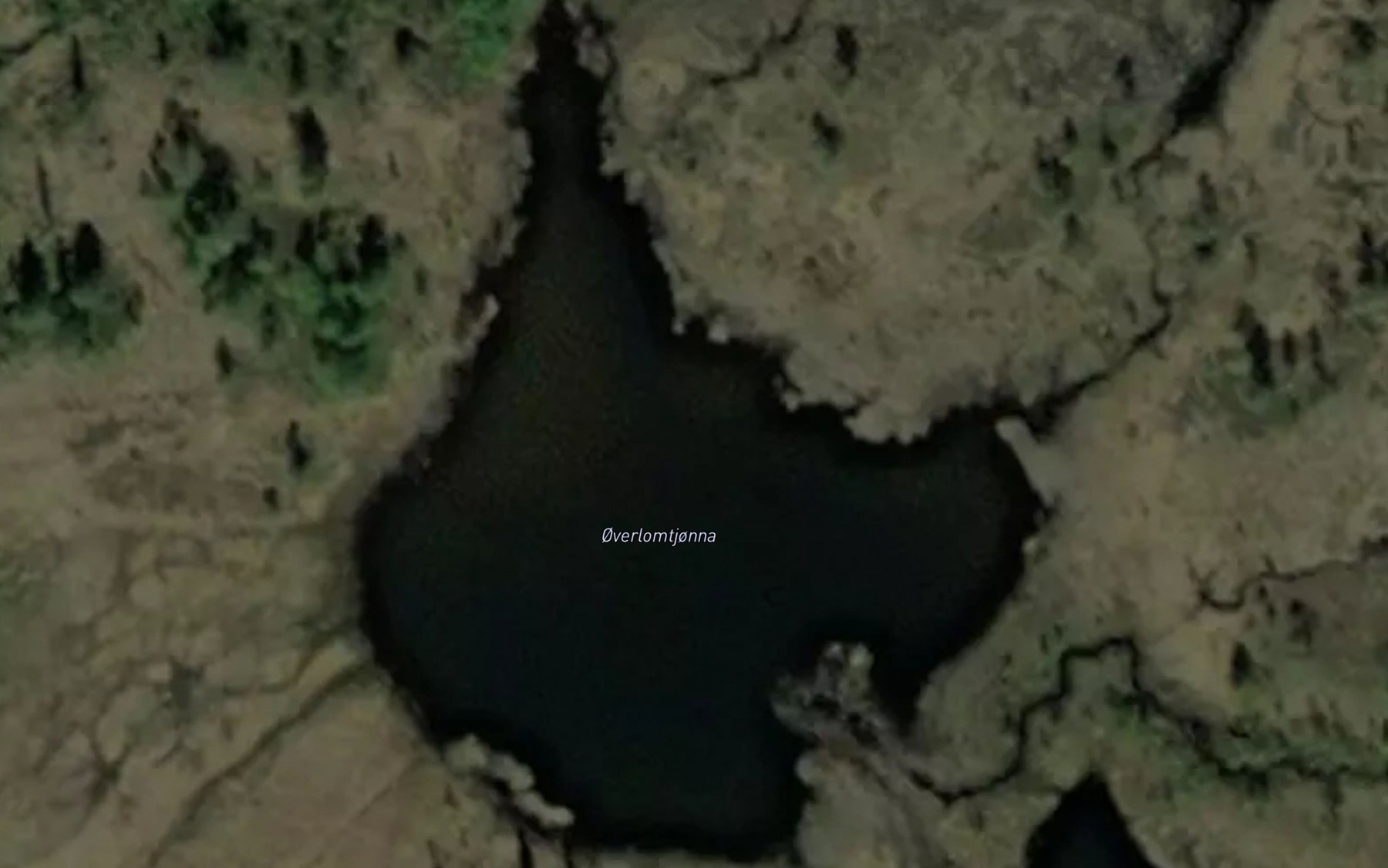 Satellite map of the Overlomtjonna