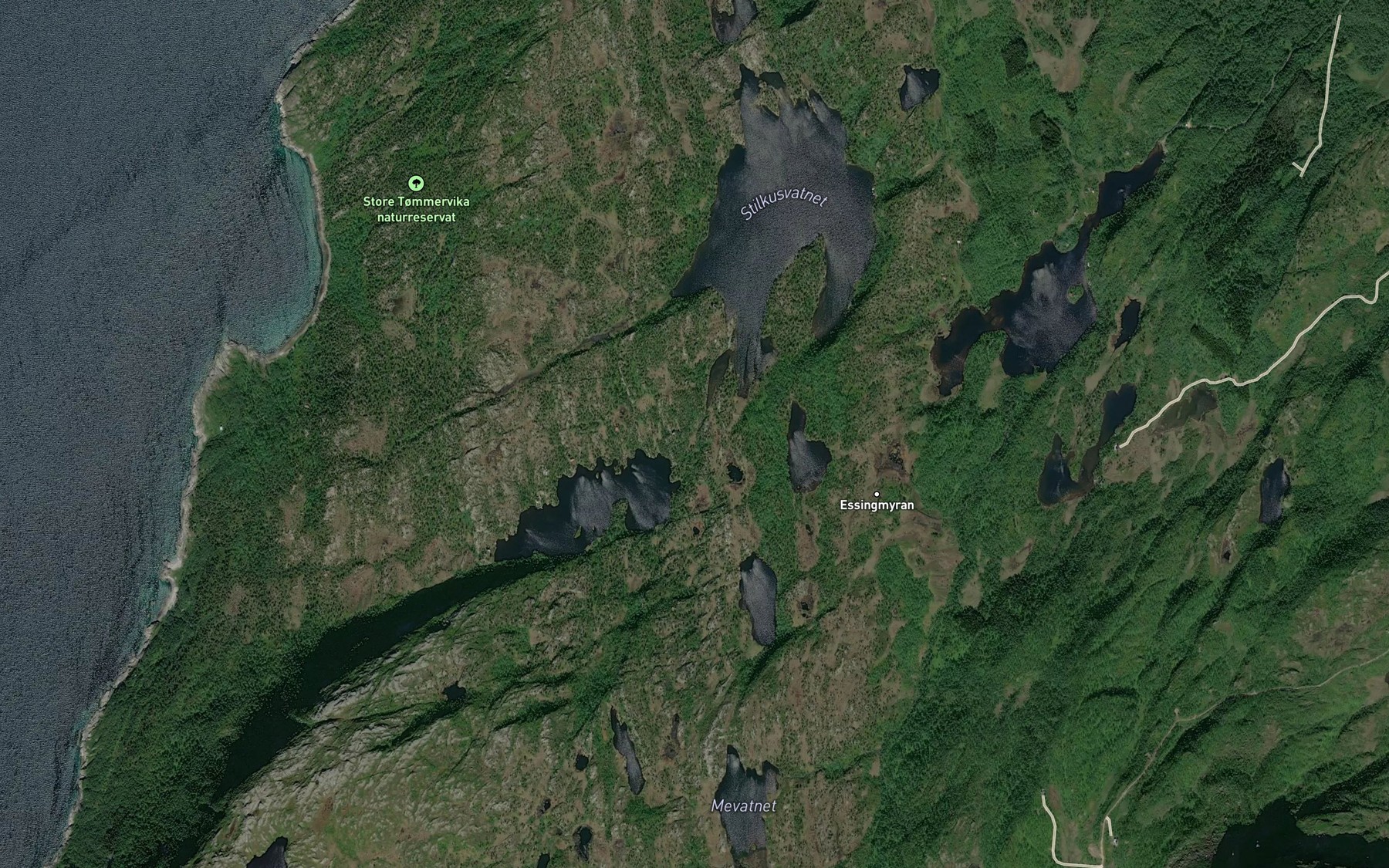 Satellite map of the Stilkuselva