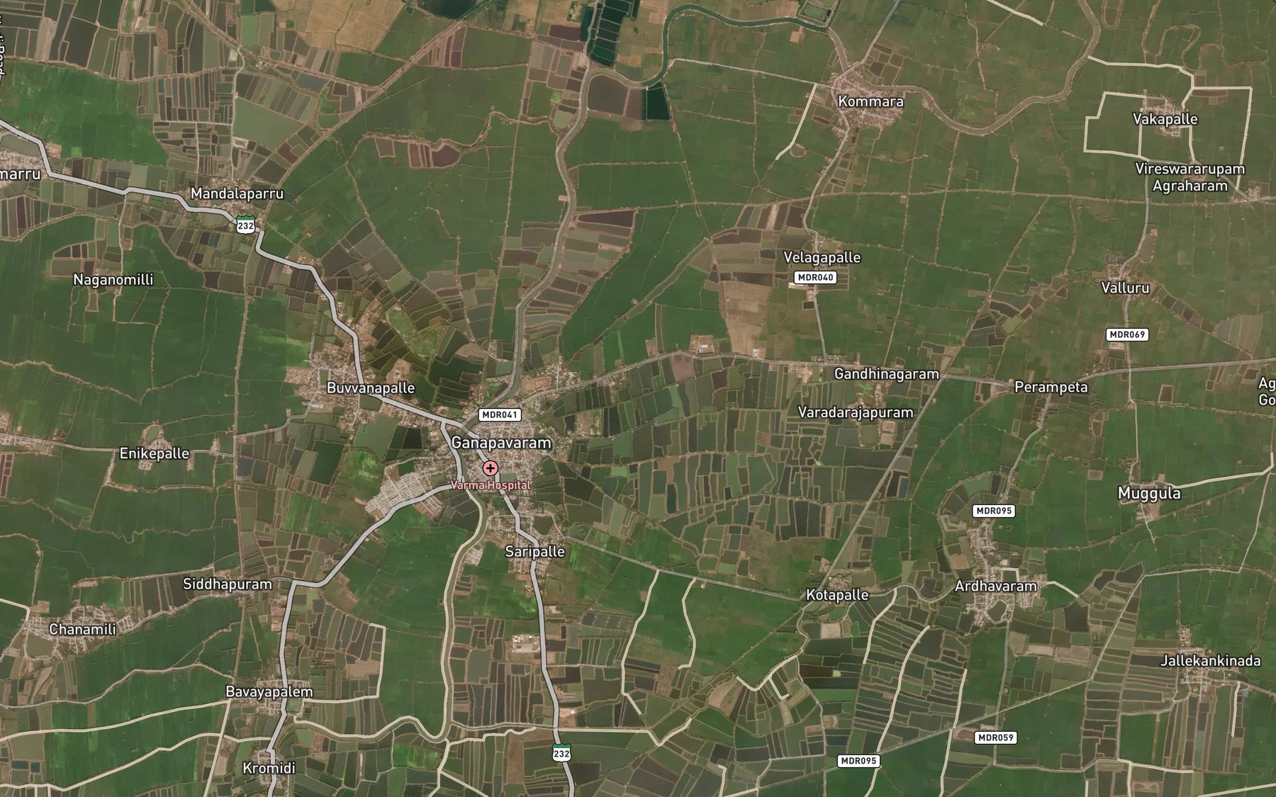 Satellite map of the Valluru Channel