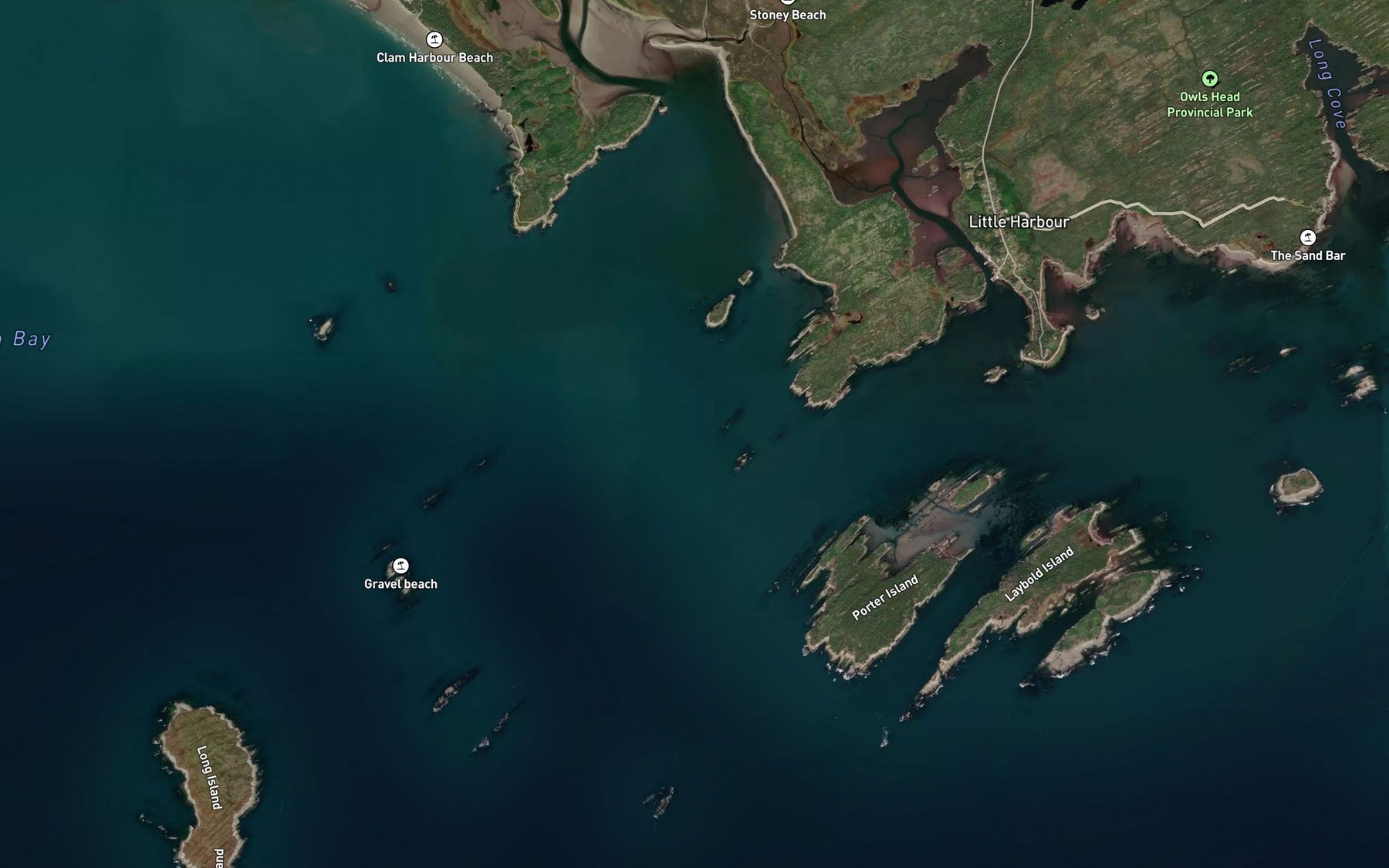 Satellite map of the Lloyds Rock Reef