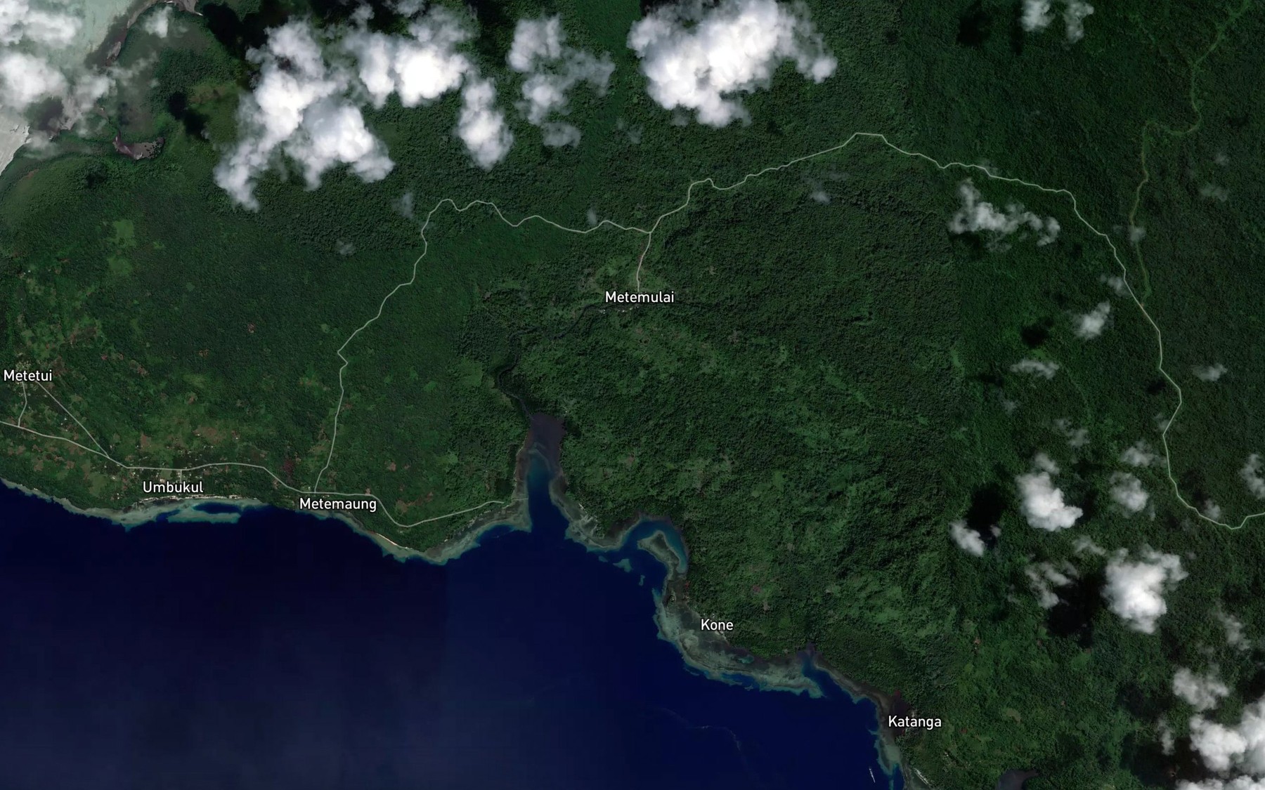 Satellite map of the Elsong River