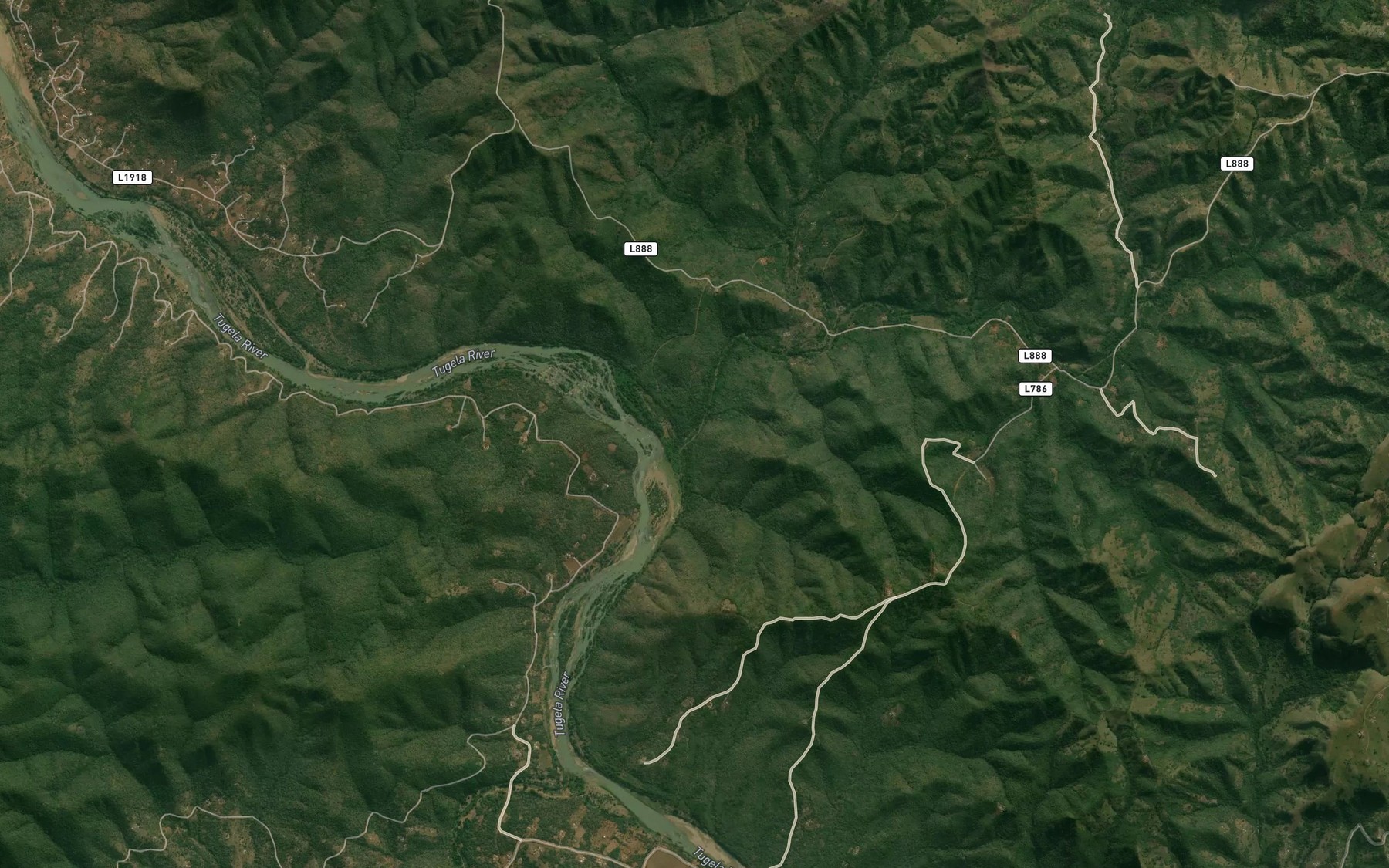 Satellite map of the Mpofana