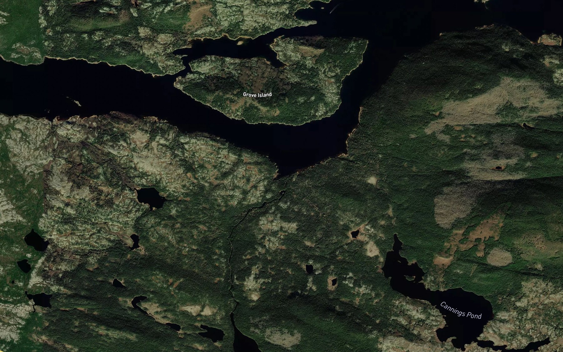 Satellite map of the Notleys Brook