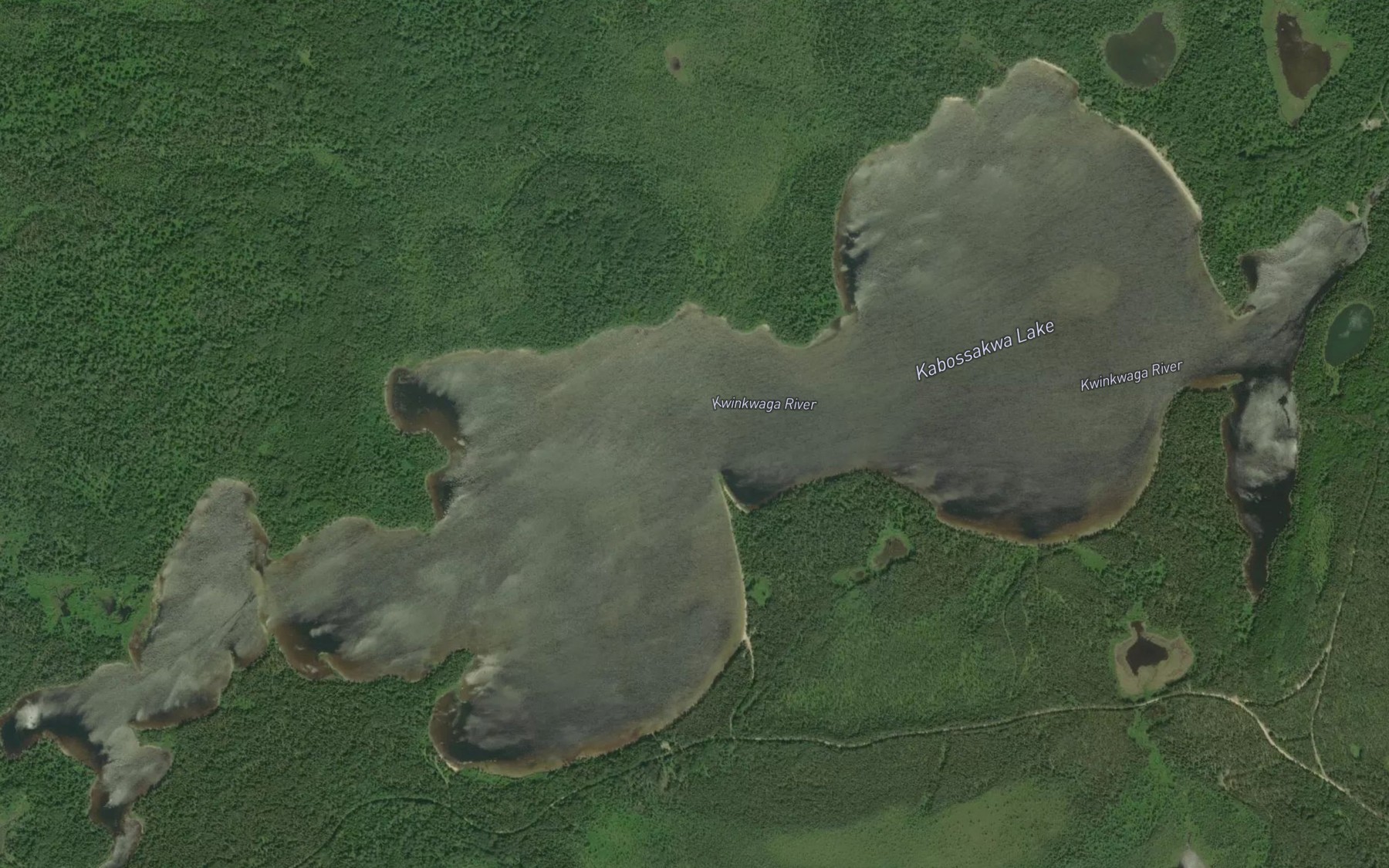 Satellite map of the Kabossakwa Lake