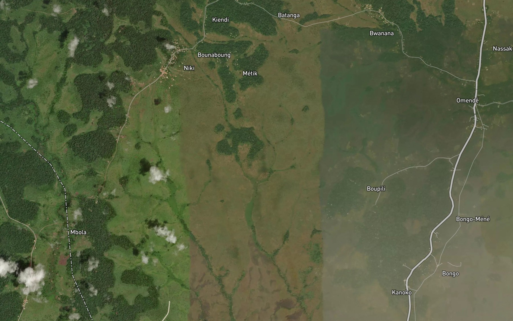 Satellite map of the Atala