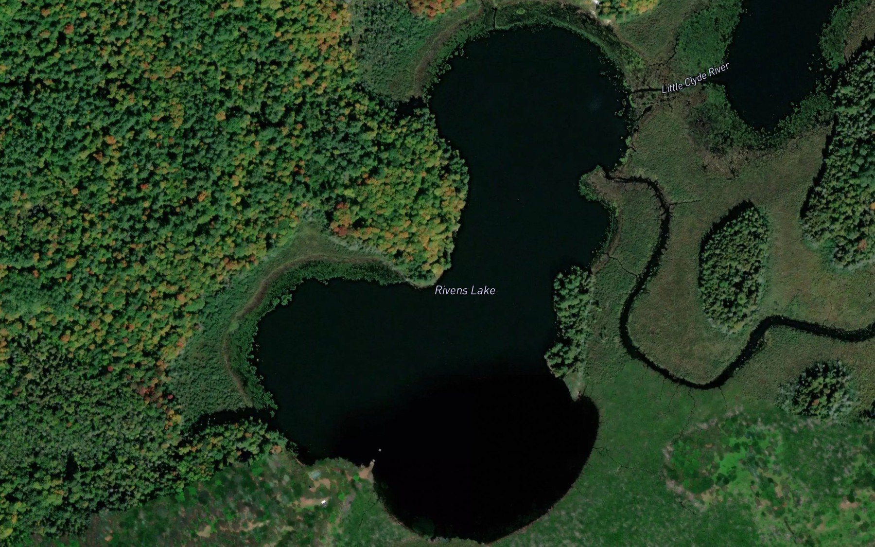 Satellite map of the Rivens Lake