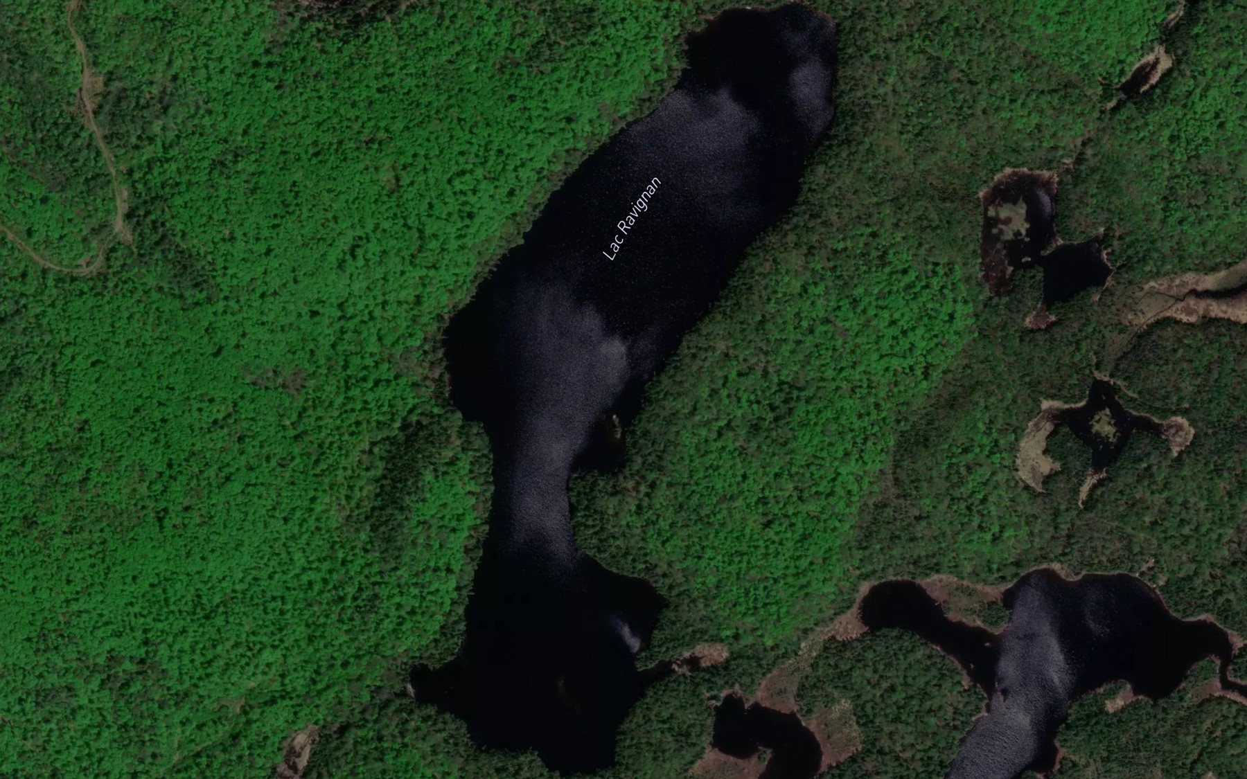 Satellite map of the Lac Ravignan