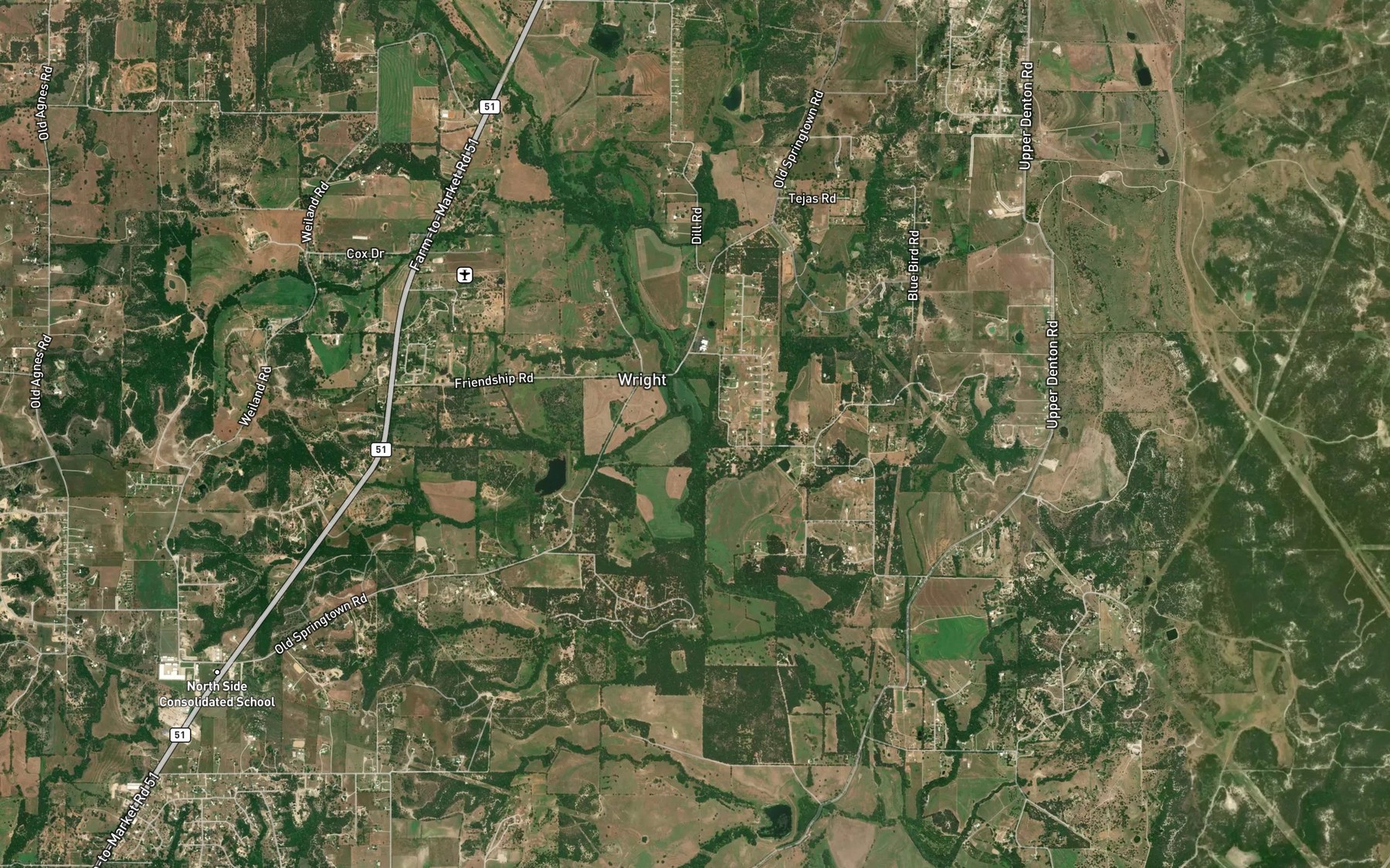 Satellite map of the Dobbs Branch