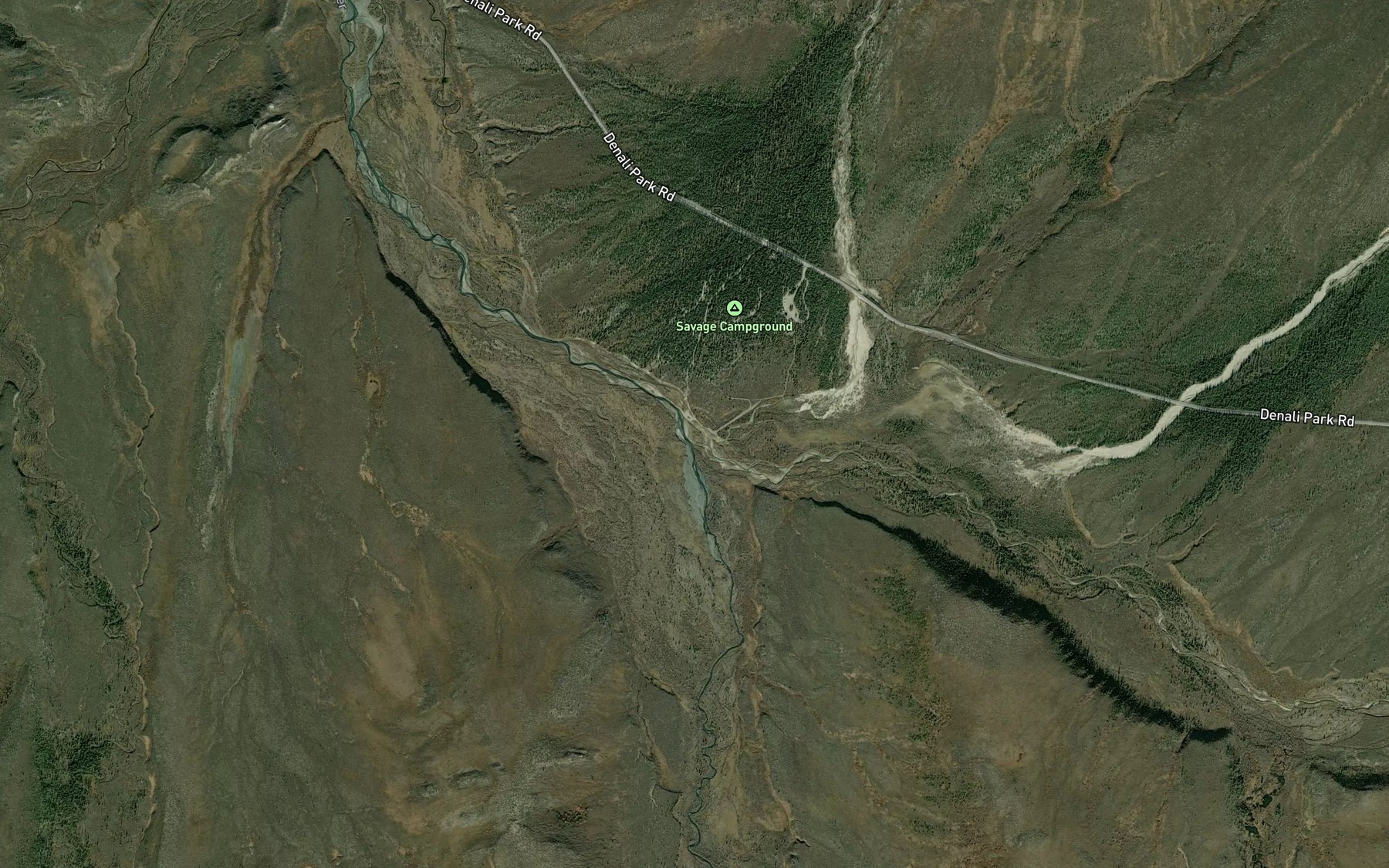 Satellite map of the Jenny Creek