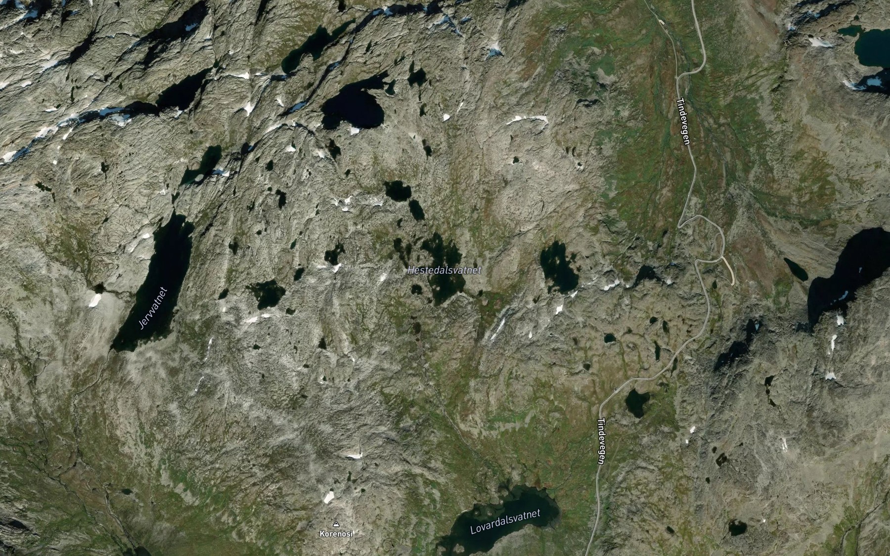 Satellite map of the Hestdalsvatnet