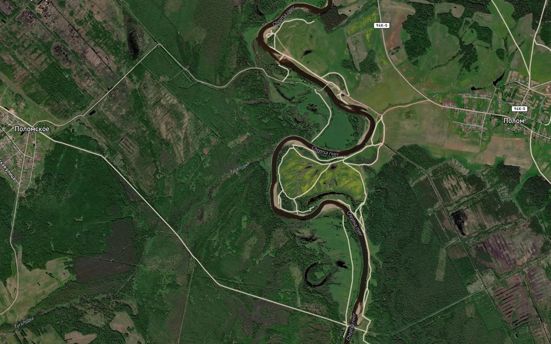 Satellite map of the Tuga