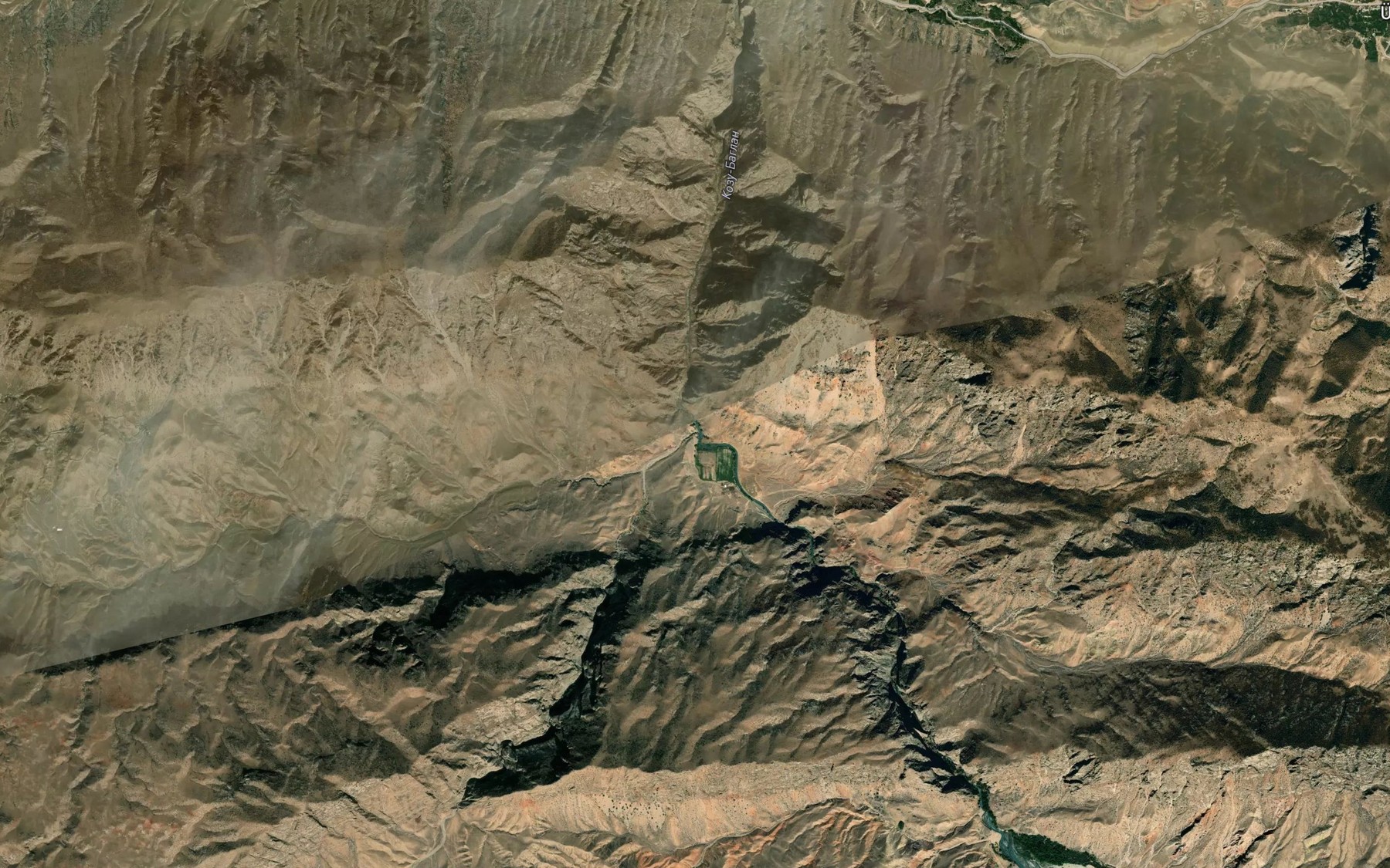 Satellite map of the Kokine-Say