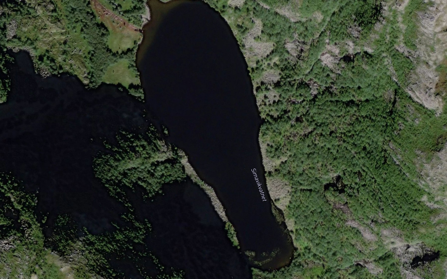 Satellite map of the Simavikvatnet