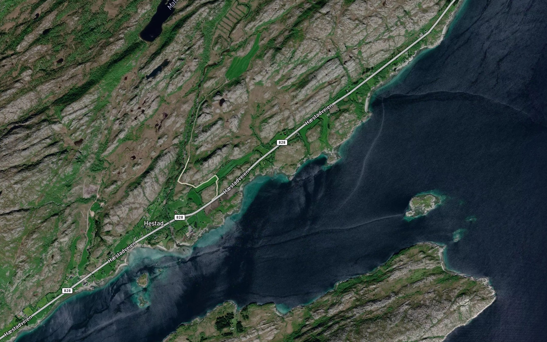 Satellite map of the Grindskjerbukta