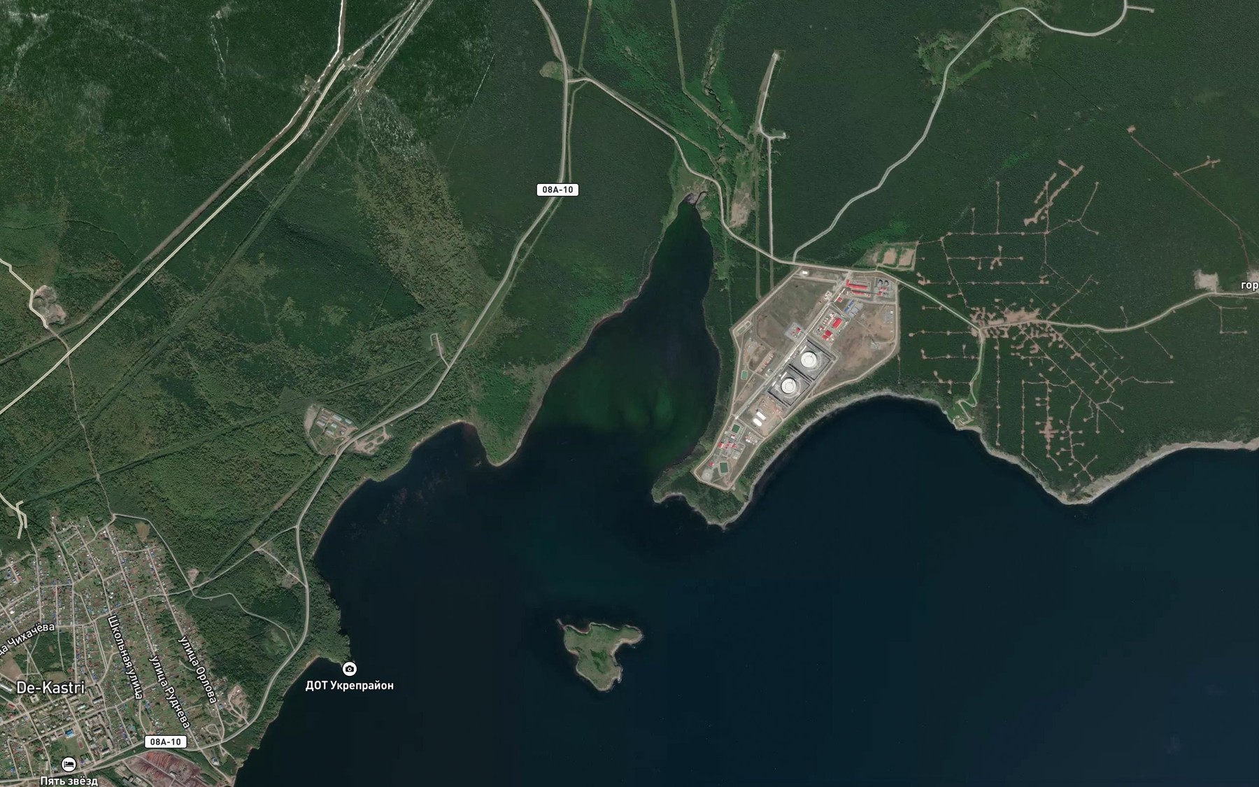 Satellite map of the Bukhta Severnaya