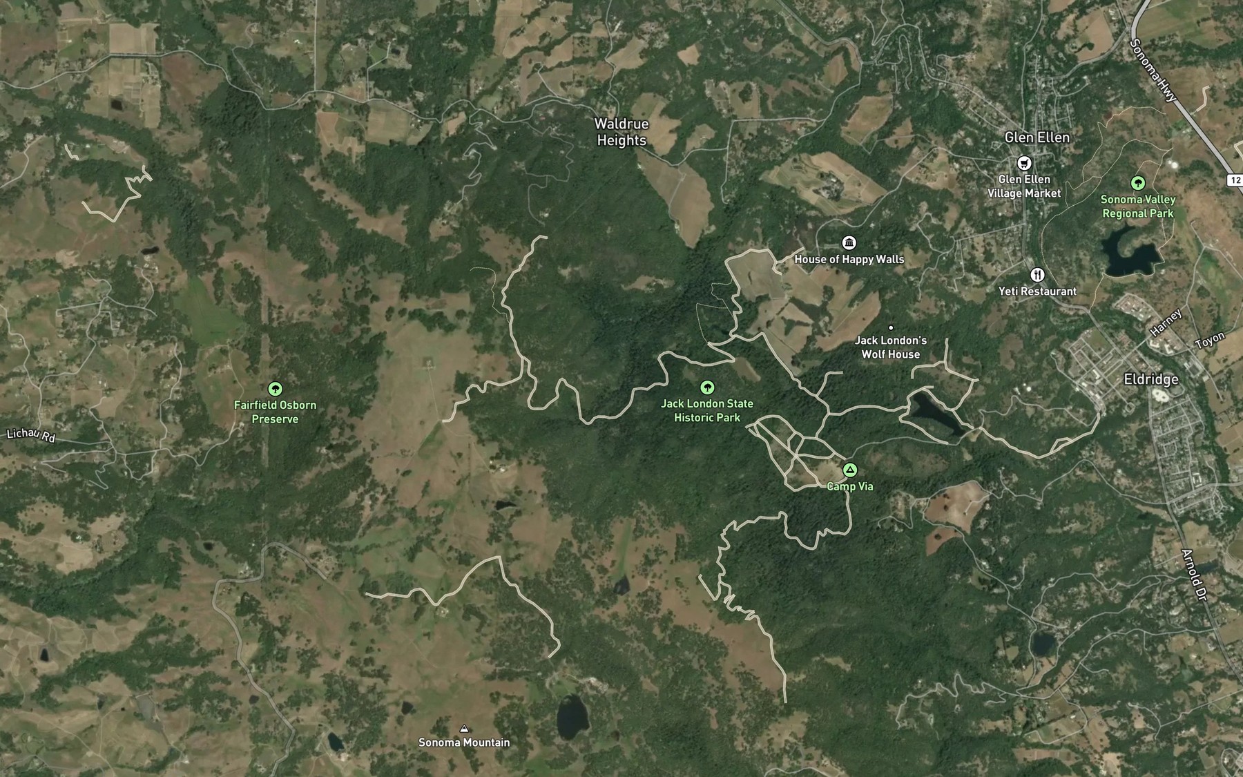 Satellite map of the South Graham Creek