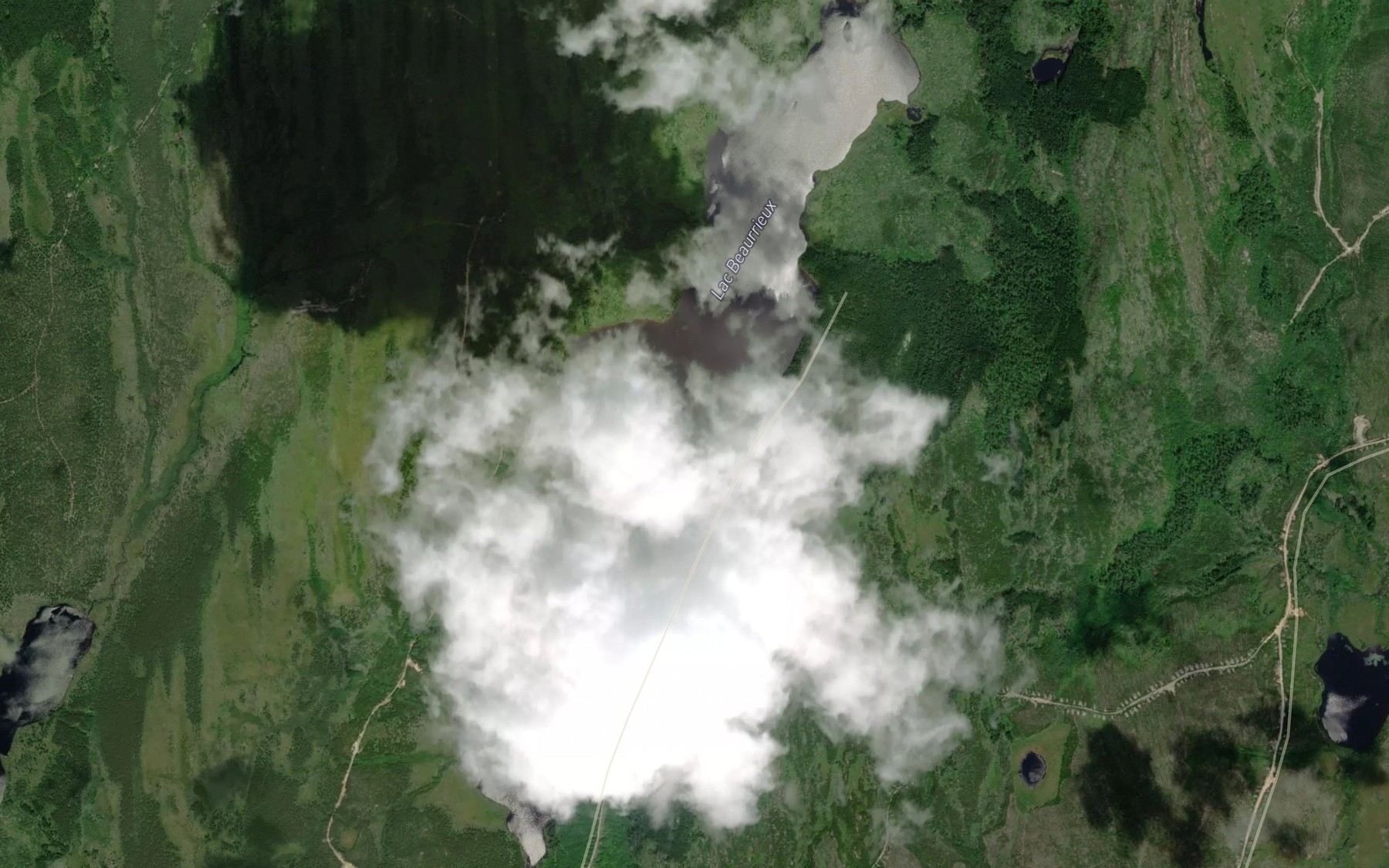 Satellite map of the Lac Beaurrieux