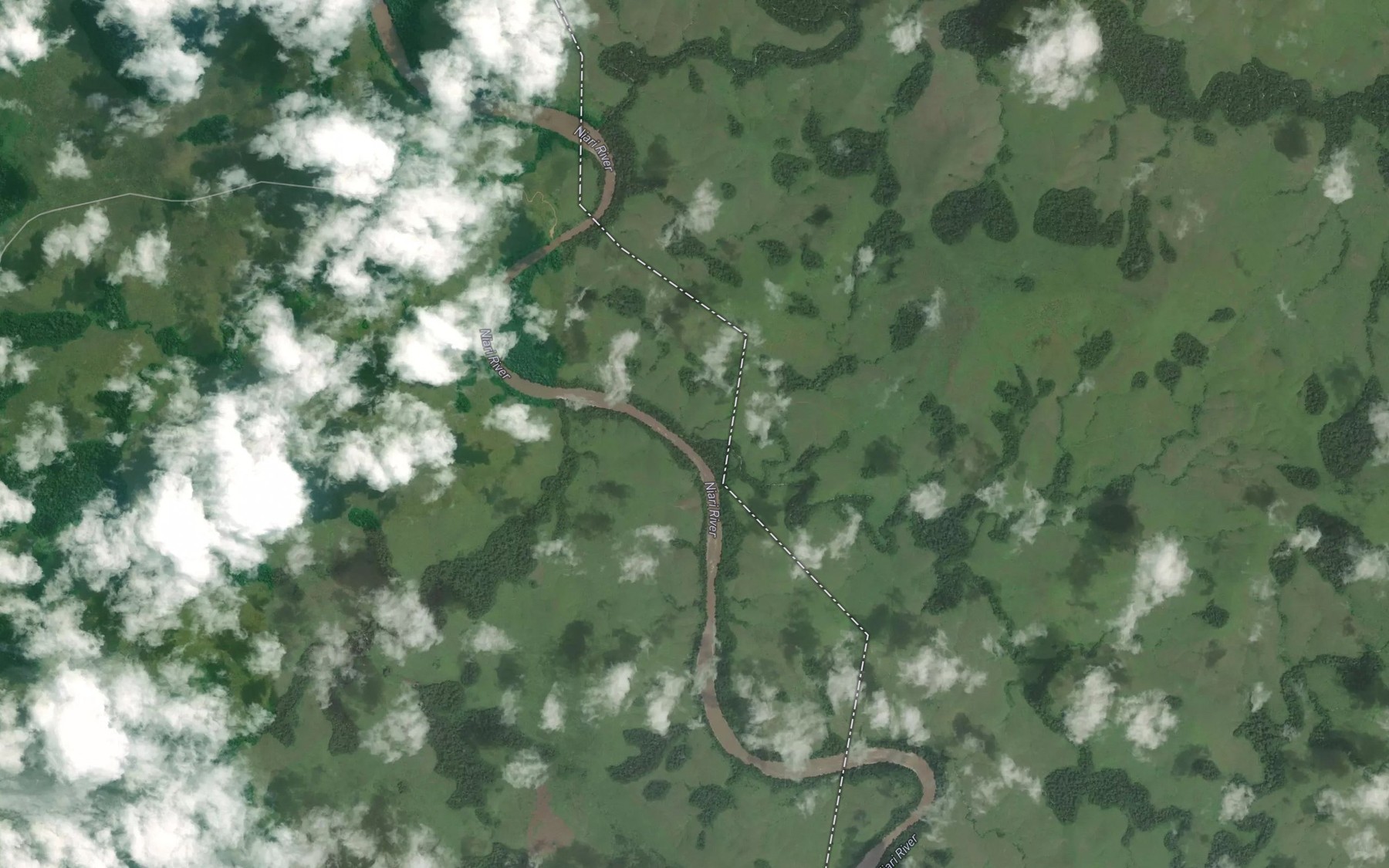 Satellite map of the Kiangi