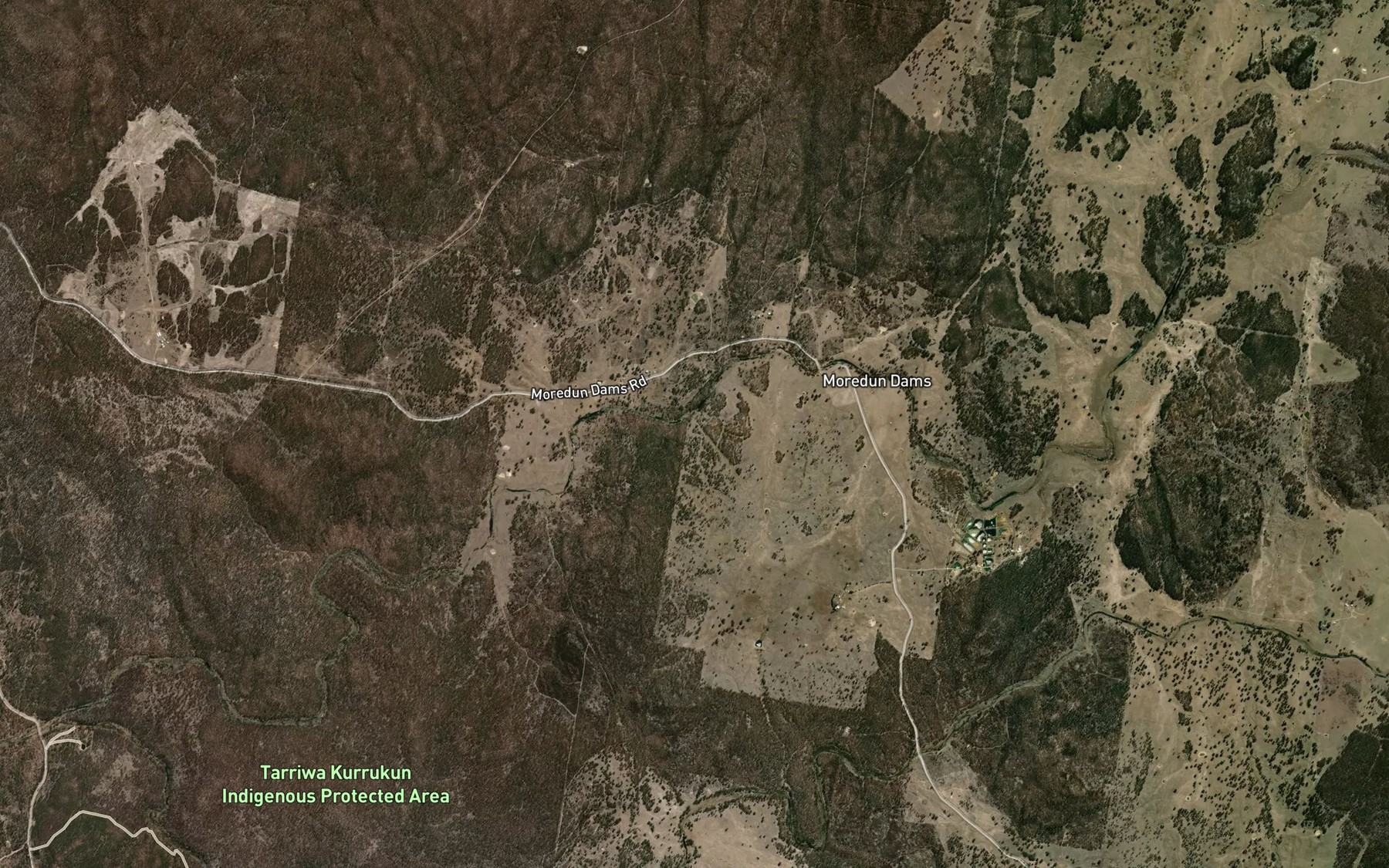 Satellite map of the Moredun Reservoirs