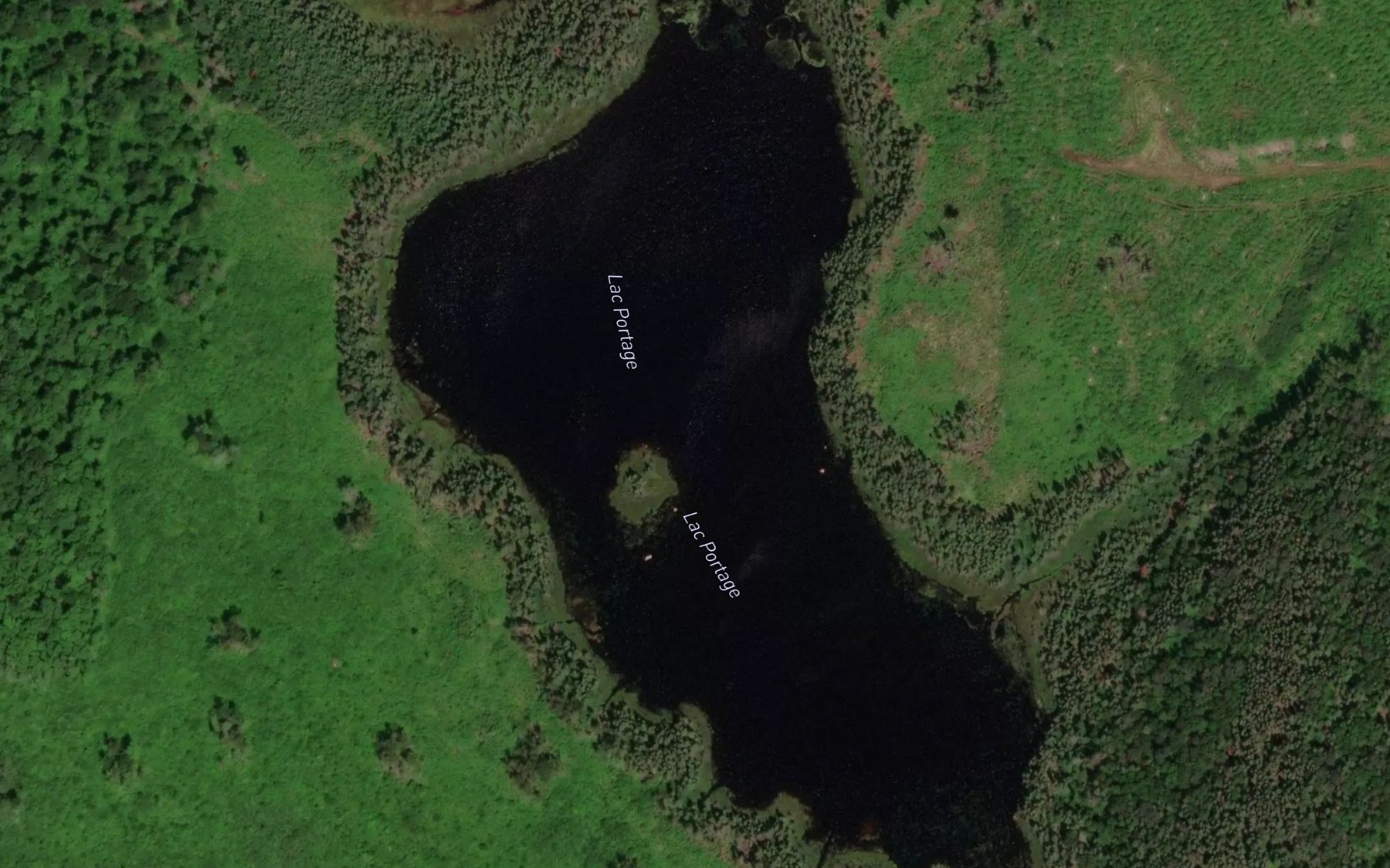 Satellite map of the Lac Portage
